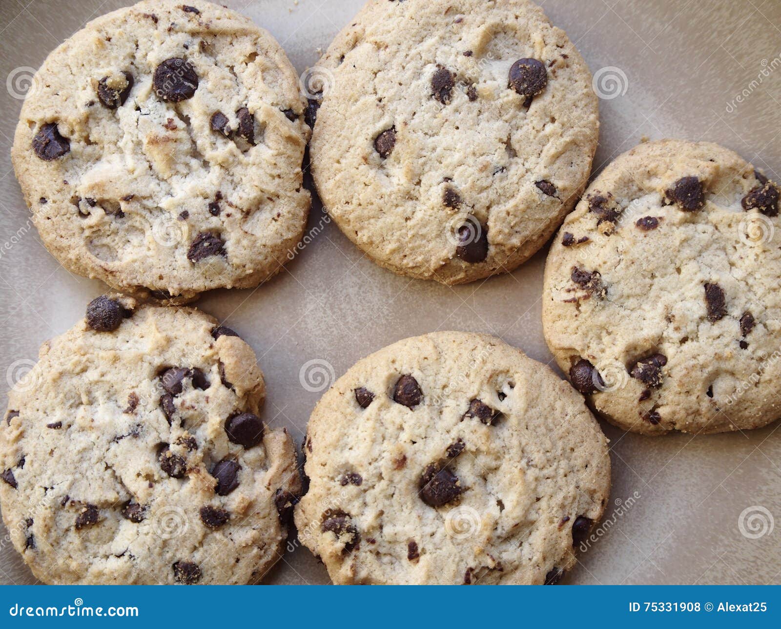 Group Of Cookies On A Plate Stock Photo Image of table, closeup 75331908