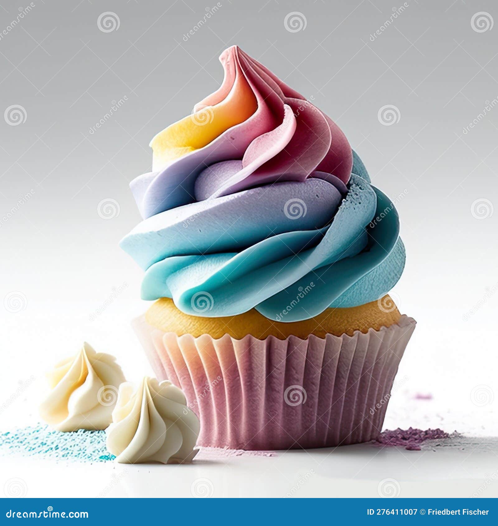 A Group of Cupcakes with Different Colored Frosting. AI Generative ...