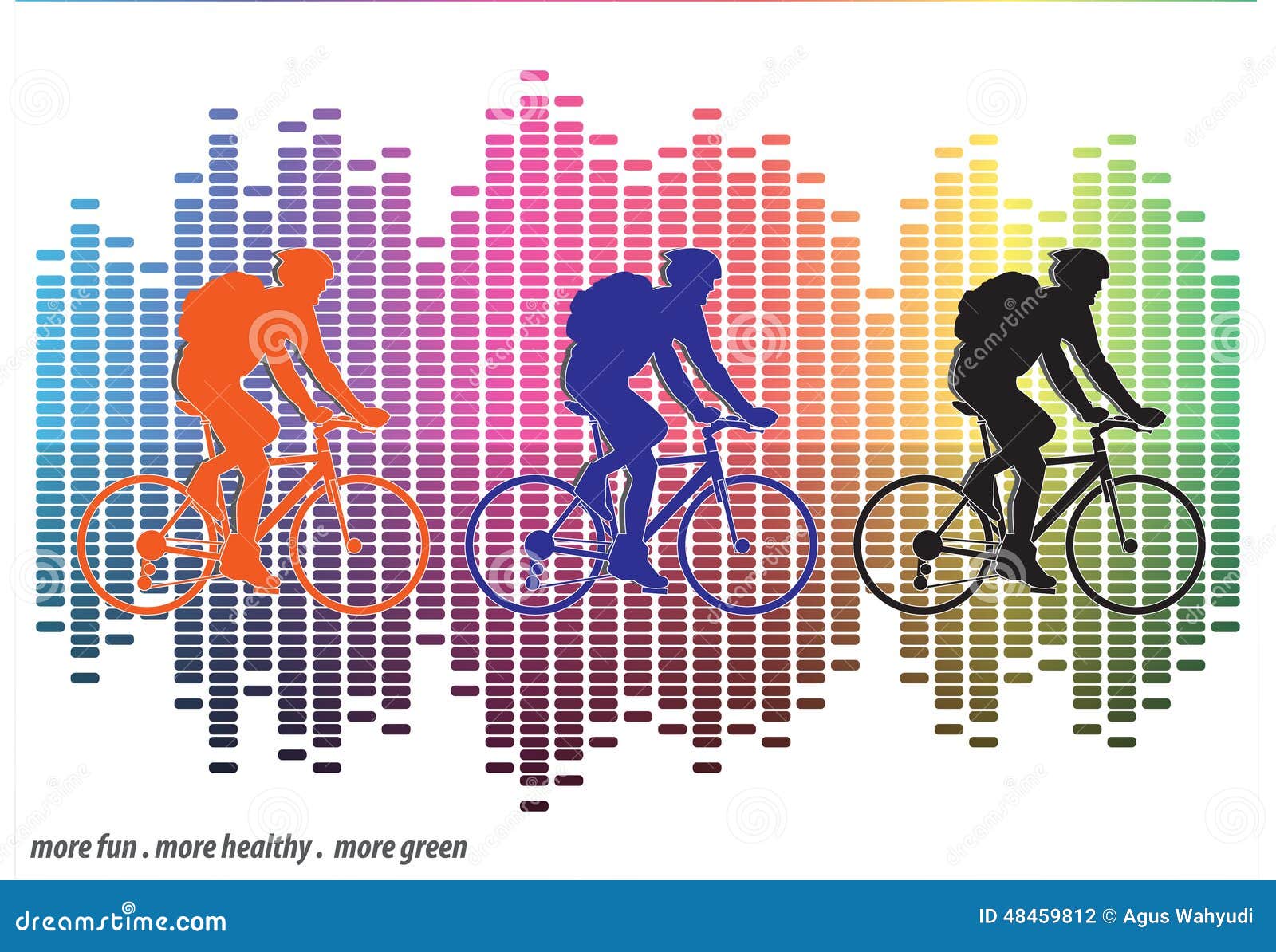 Group of Cyclist in the Bicycle Race with Equalizer Background ...