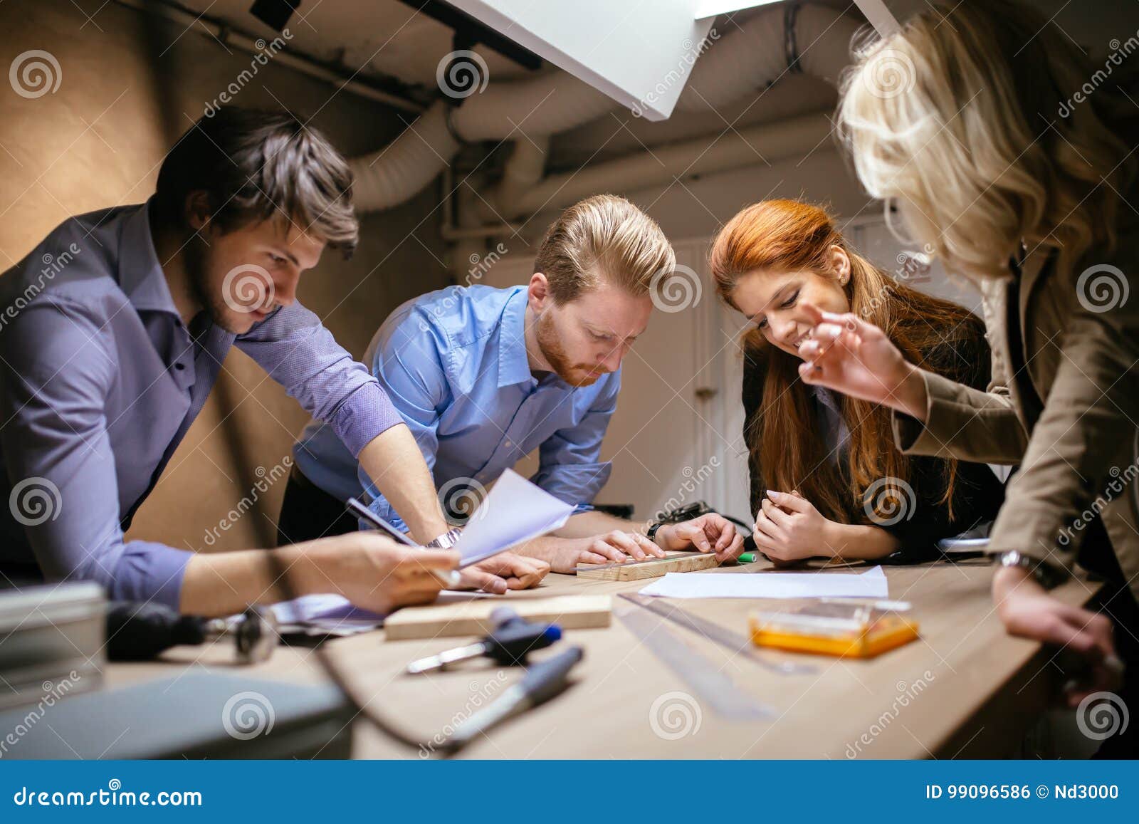 Group of Designer Working on Project Stock Photo - Image of design ...