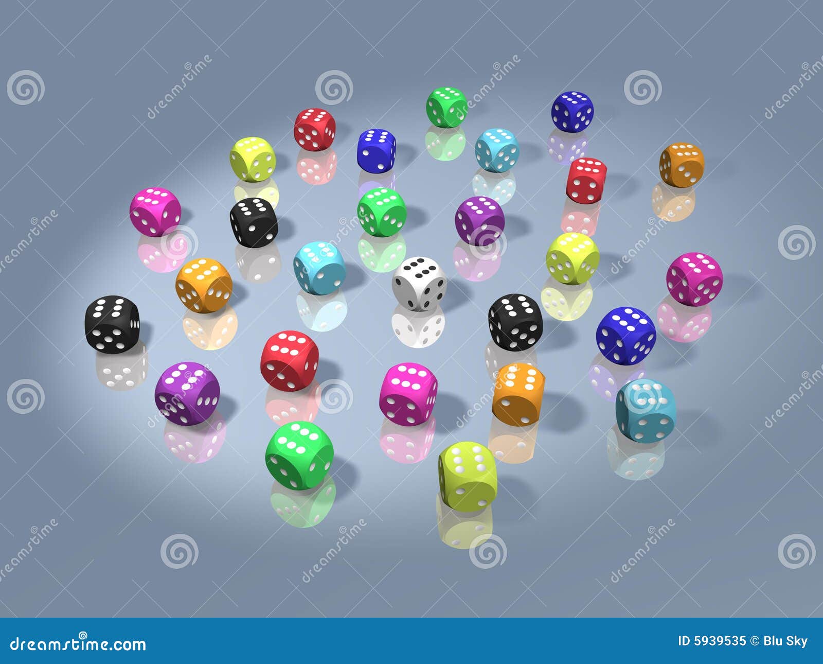 Group Of Dices All In Winning Combination Picture. Image 5939535