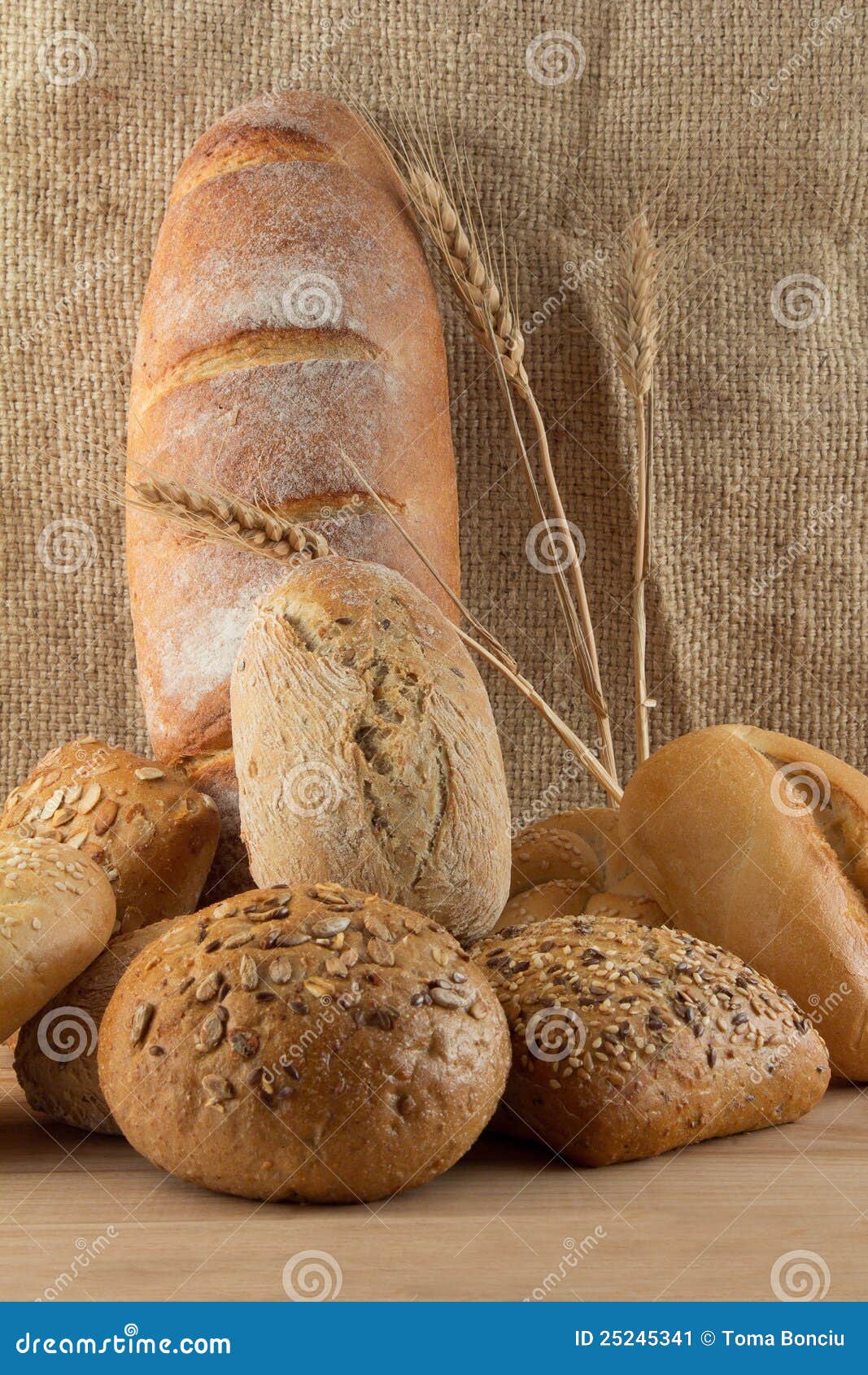 Group of Different Types of Bread Stock Image Image of cook, baguette