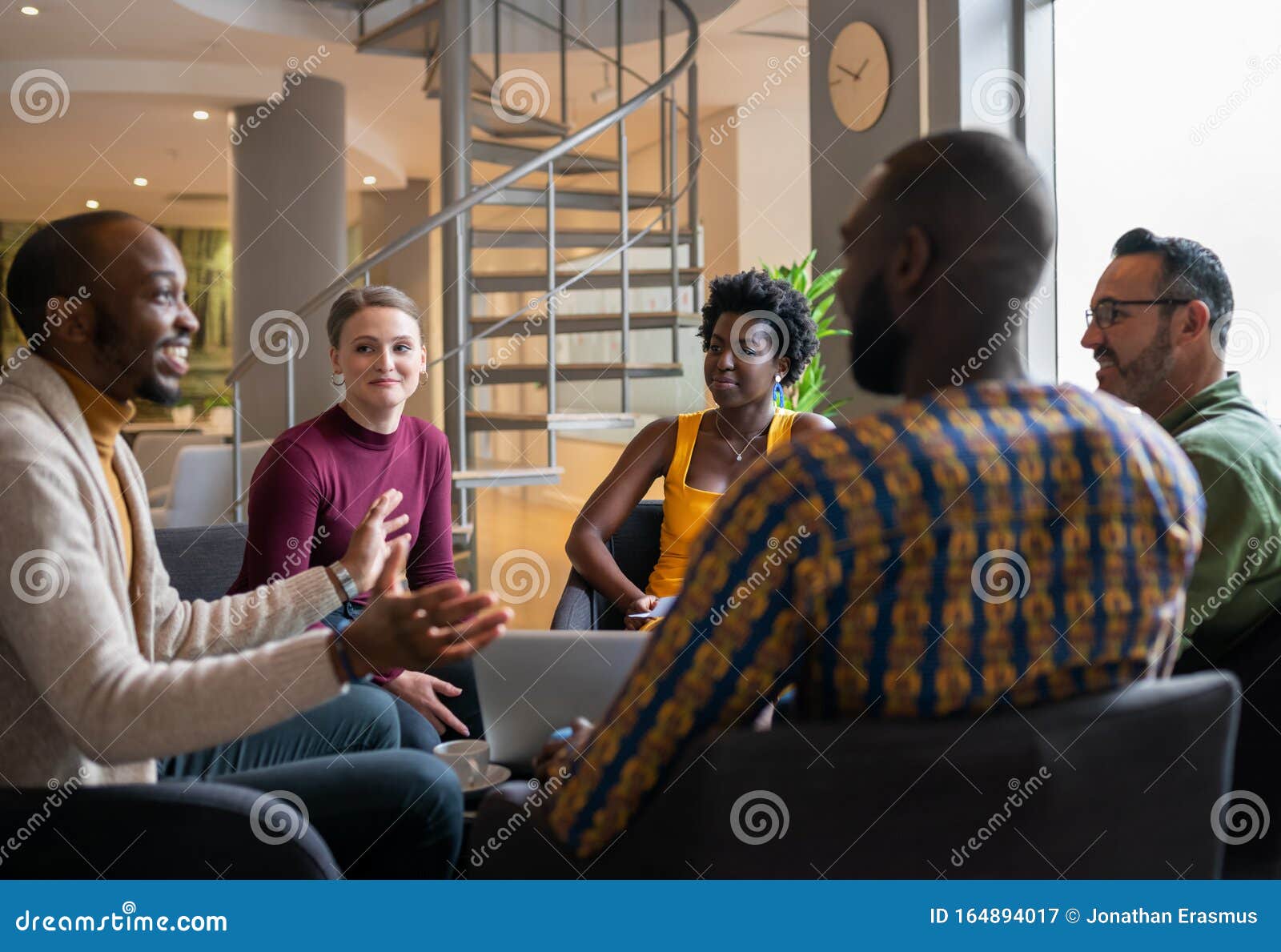 group of diverse south african business people having a meeting