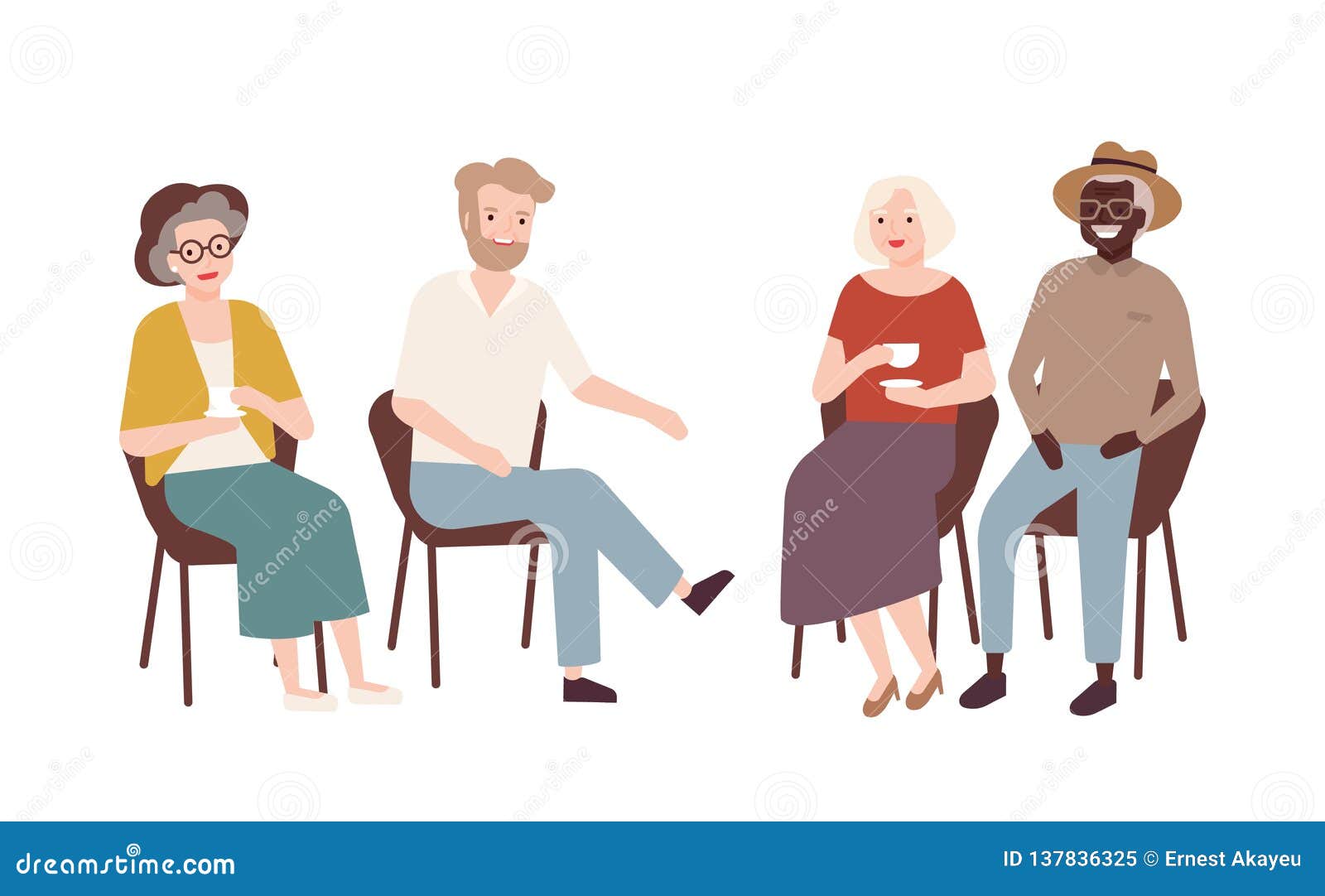 people sitting talking clipart