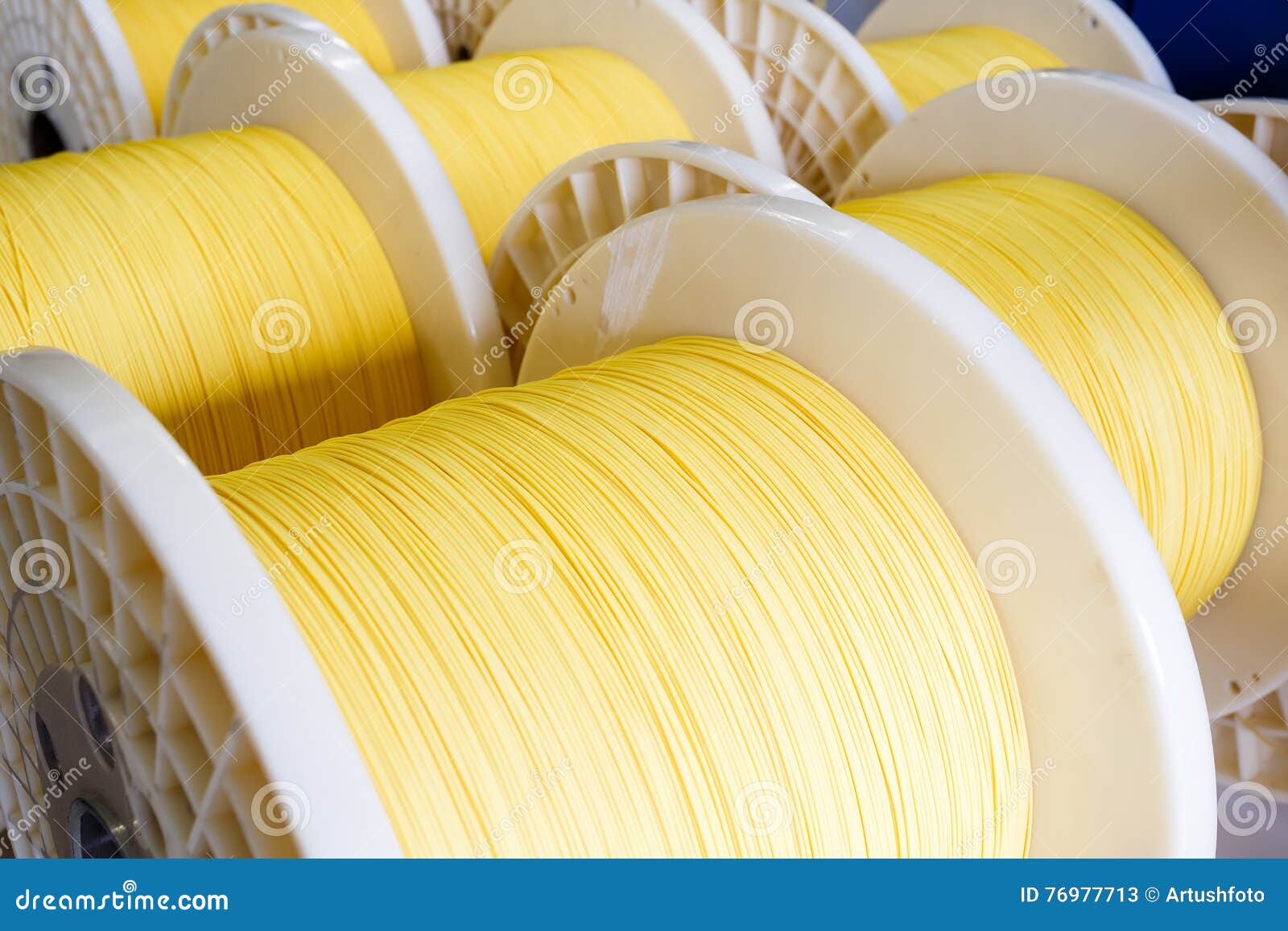 Group of Fiber Optic Cable Reels Stock Image - Image of band, reel