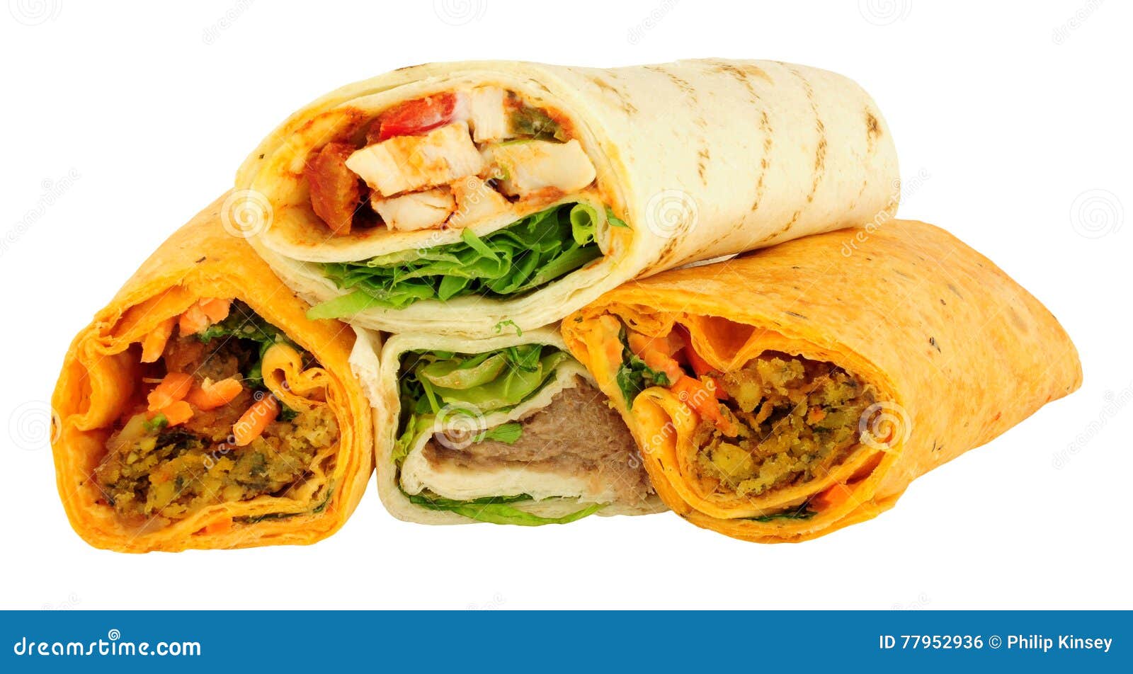 Group of Filled Tortilla Wraps Stock Photo Image of lettuce, group