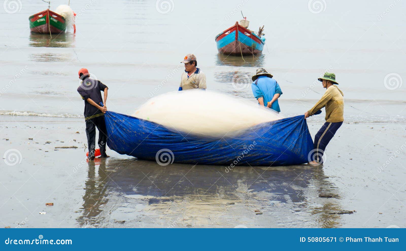 118 Group Fisherman Pull Fish Net Stock Photos - Free & Royalty