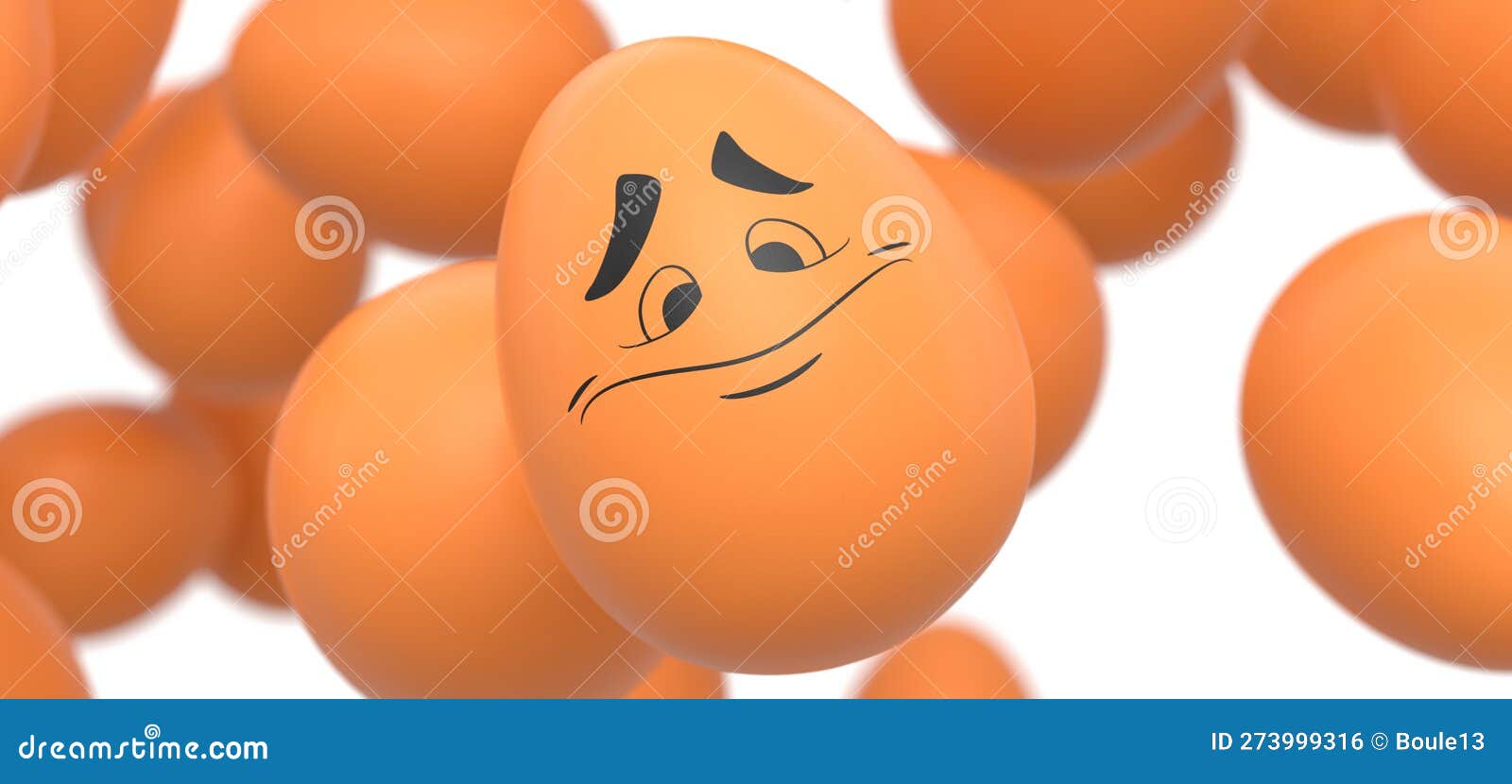 Group of Flying Farm Brown Chicken Eggs Flying with Funny Face and