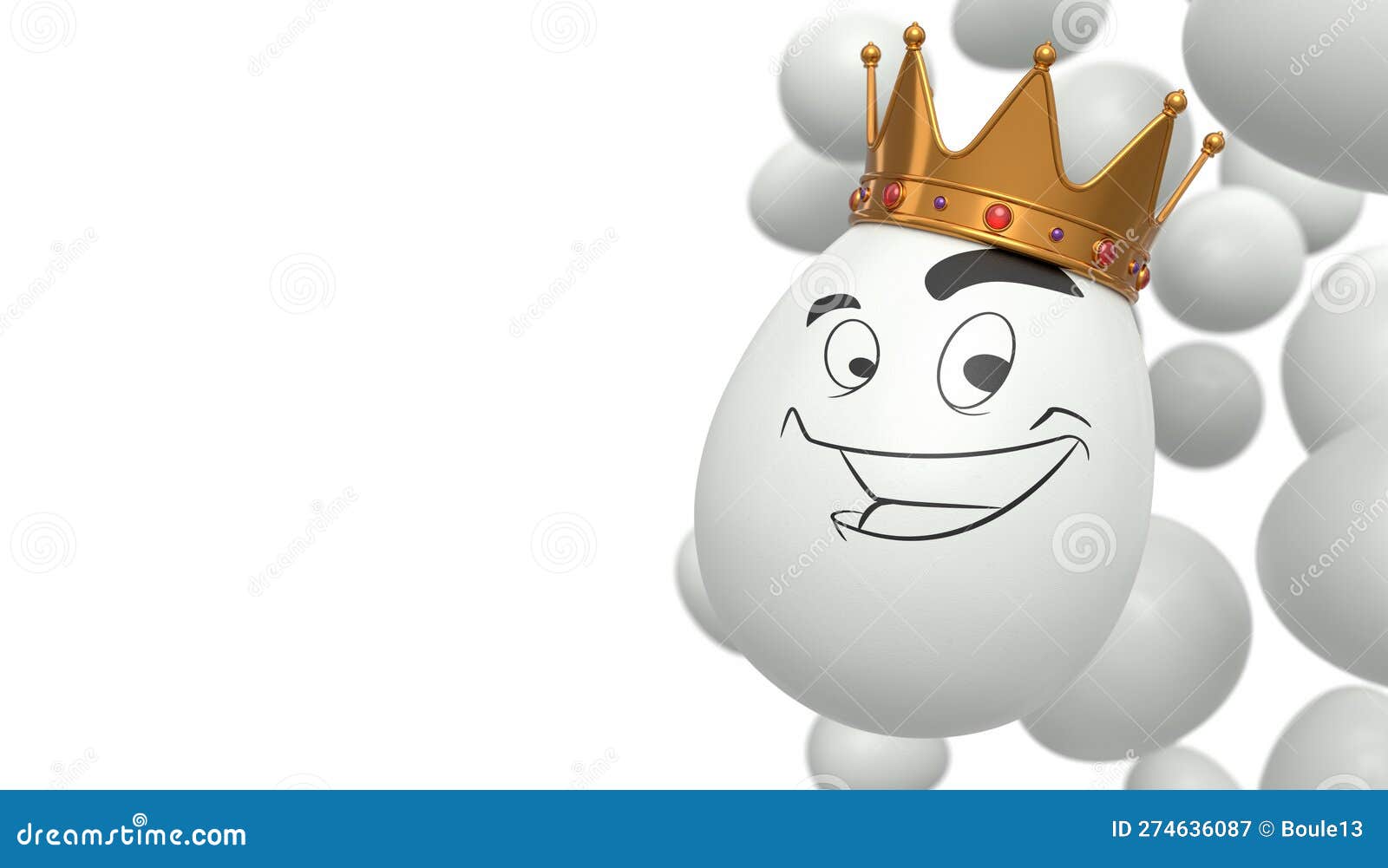 Group of Flying Farm White Chicken Eggs Flying with Funny Face and