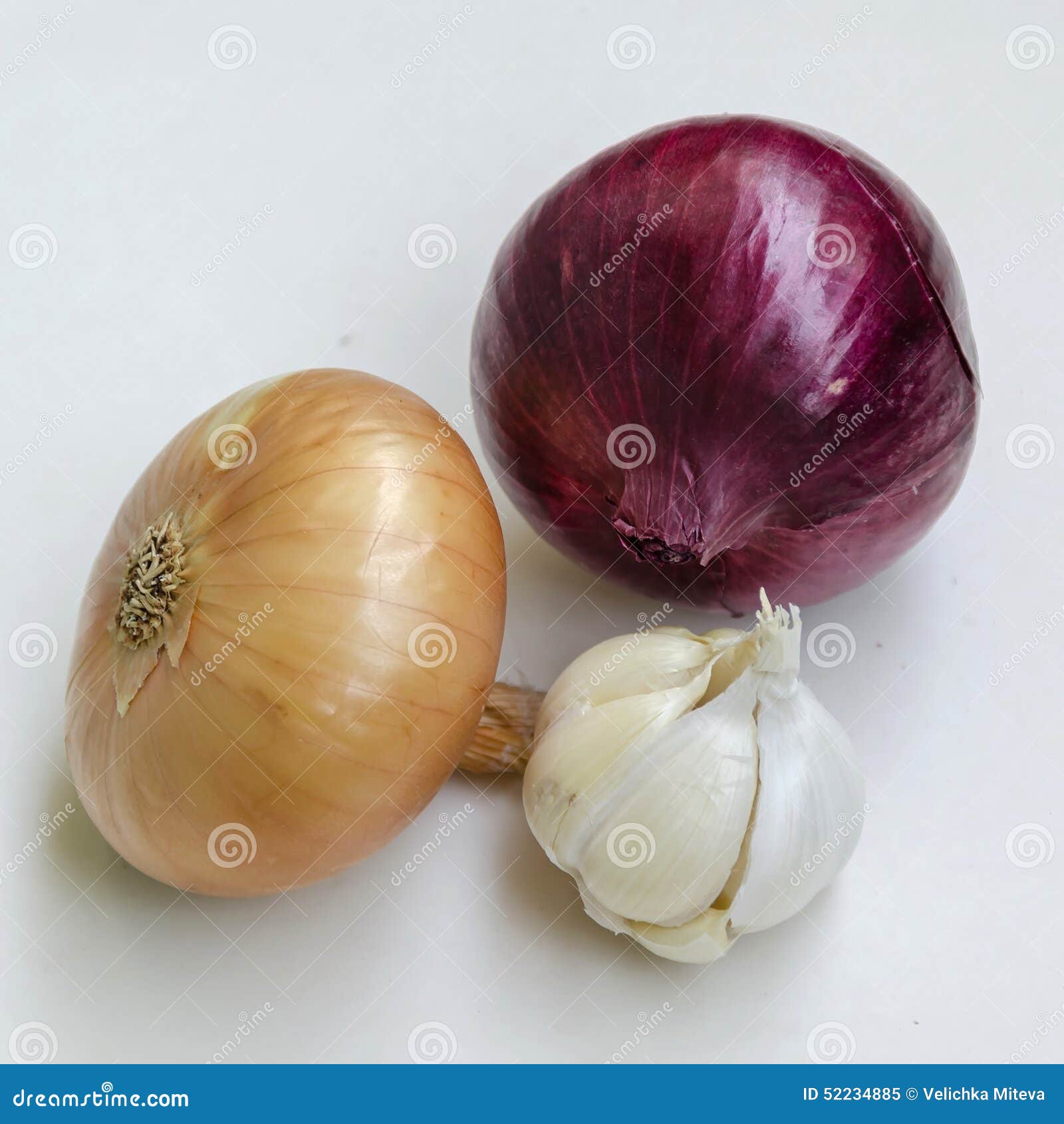 Group of Garlic White and Red Onion Stock Image Image of nutrition