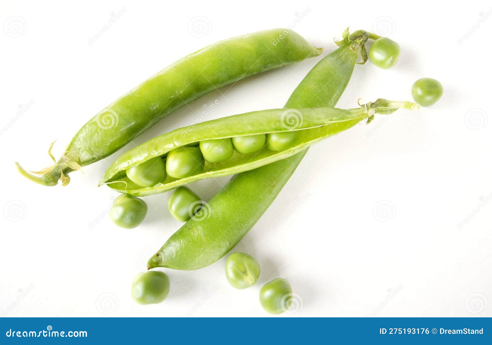 Green Peas Isolated on White Stock Photo - Image of organic, white