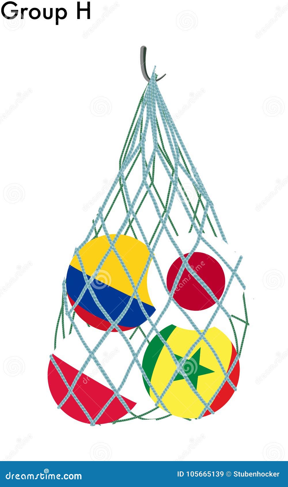 Download Ball Net With Balls Made From Flags Of Group H Stock Vector - Illustration of divers, balls ...