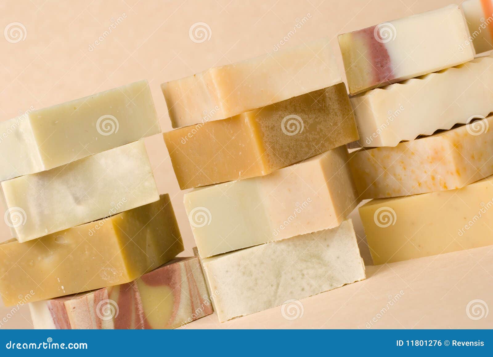 Group of Handmade Soap with Herbal Material Stock Photo Image of