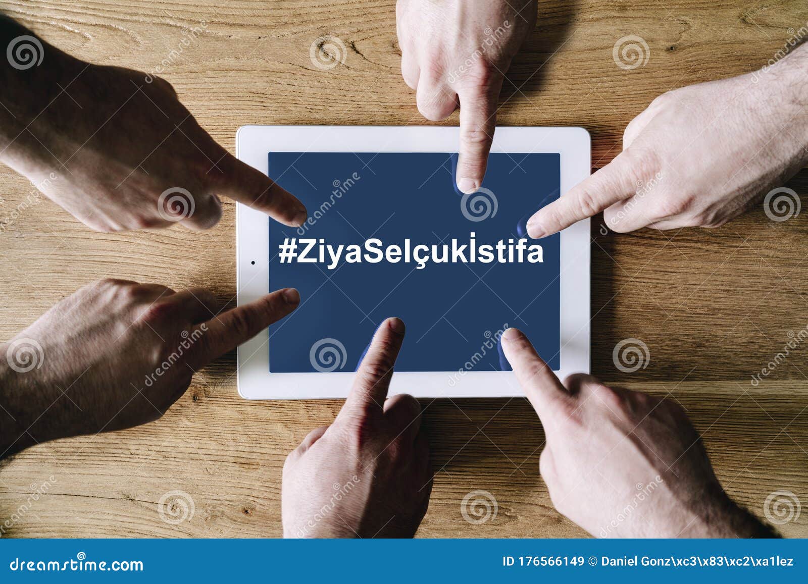 Group Hands Point the Screen of a Digital Tablet with ZiyaSelçukİstifa Stock Image Image of mobile: 176566149