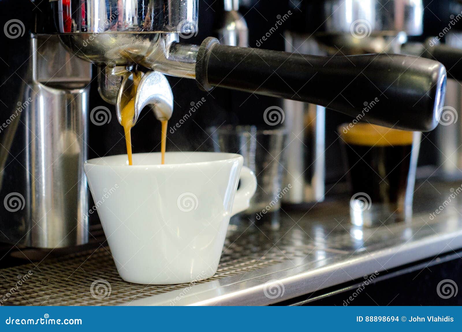 Group head coffee machine stock photo. Image of full 88898694