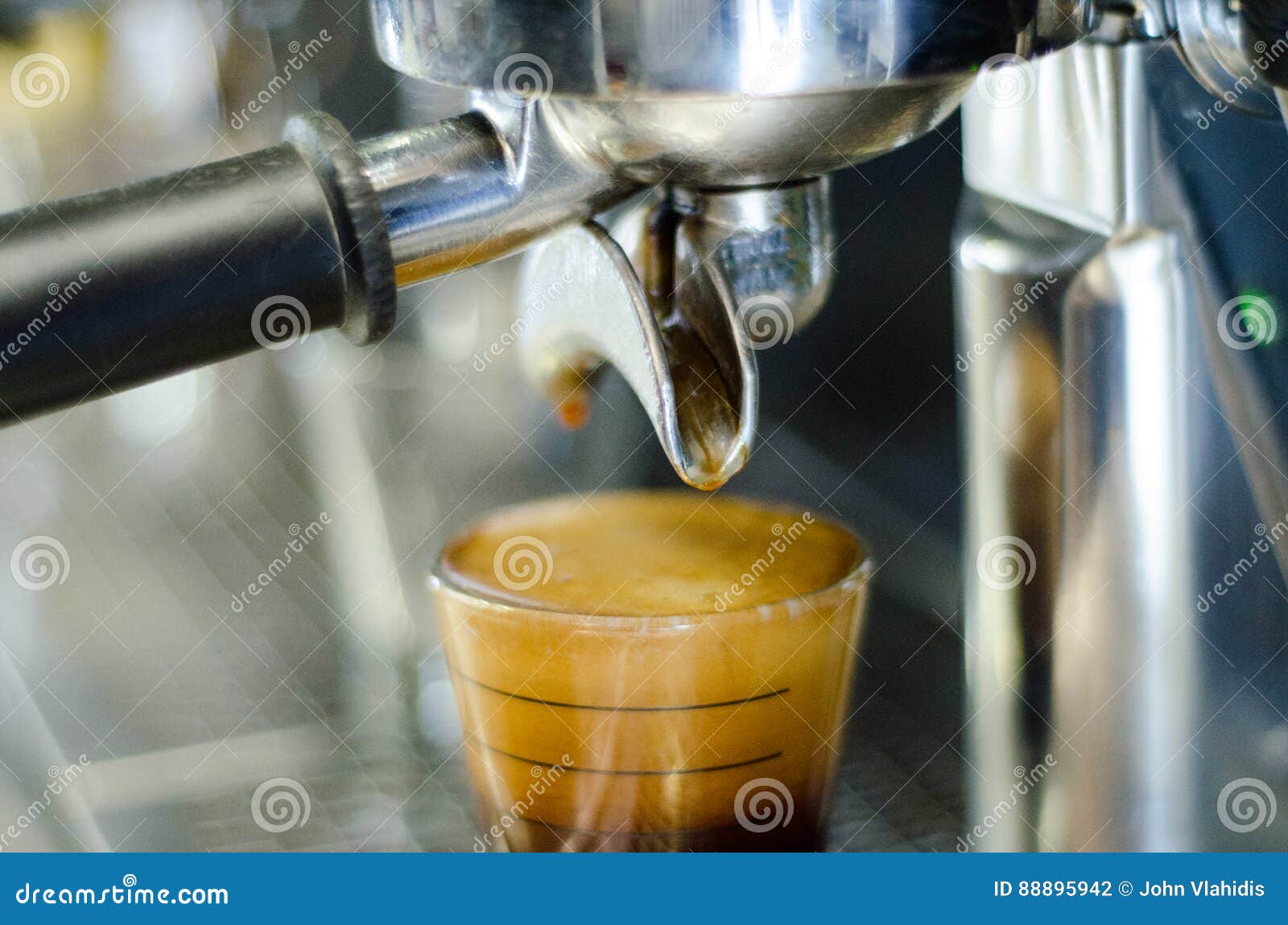 Group head coffee machine stock photo. Image of fresh 88895942