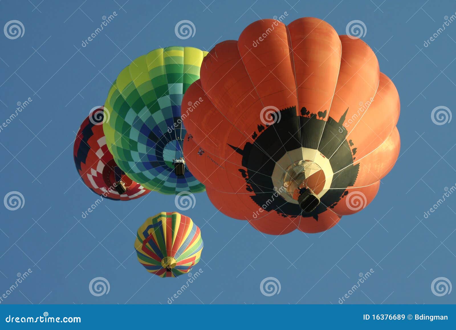 Group of Hot Air Balloons stock image. Image of leisure 16376689
