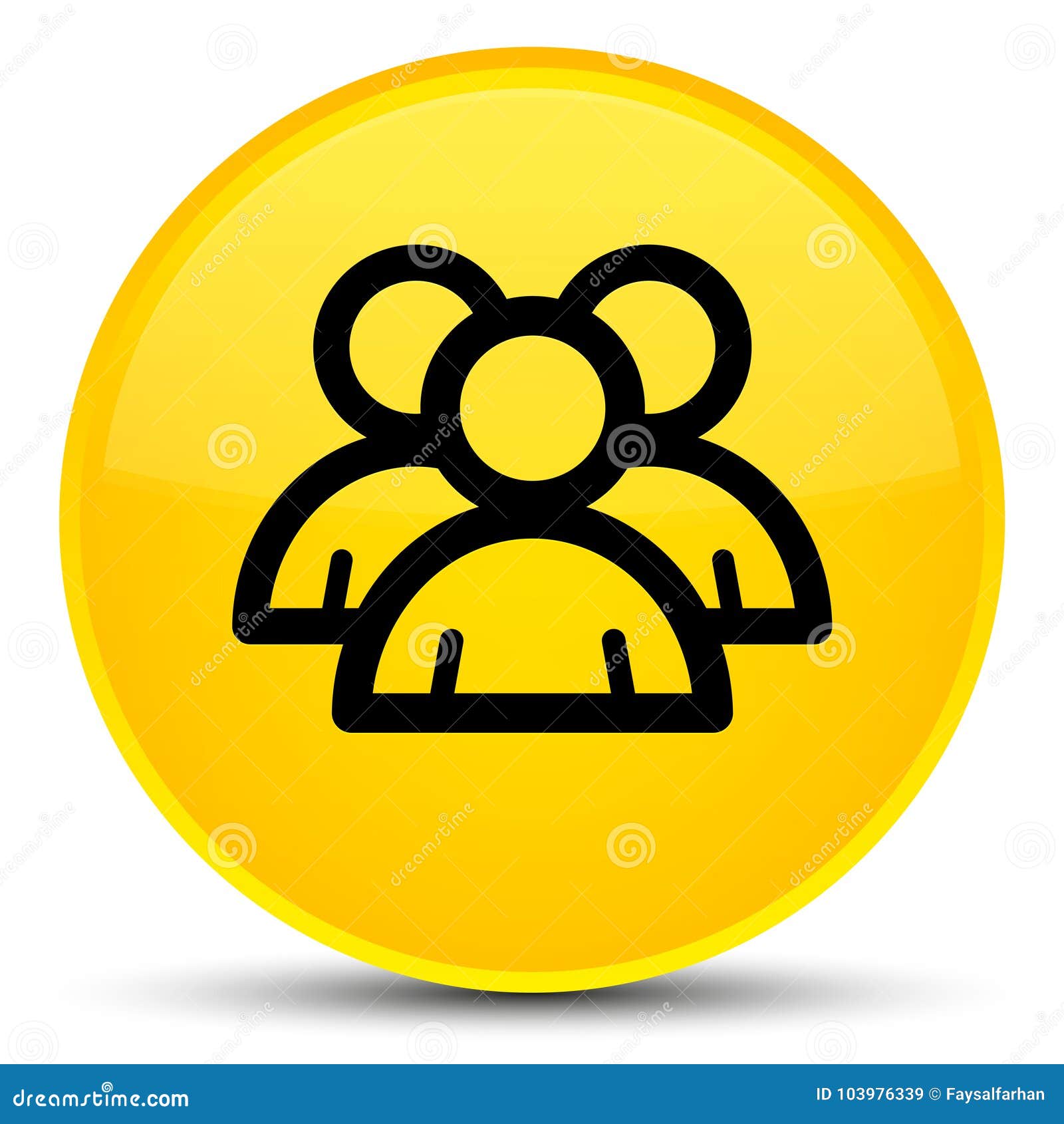 Group Icon Special Yellow Round Button Stock Illustration