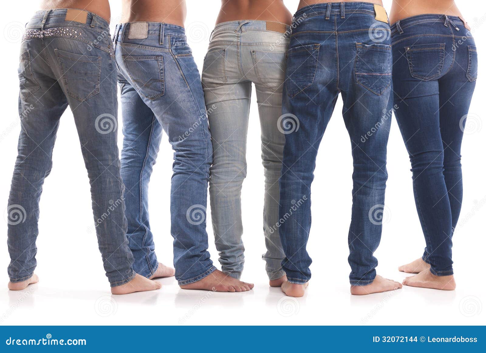 Group of jeans from back stock photo. Image of human - 32072144
