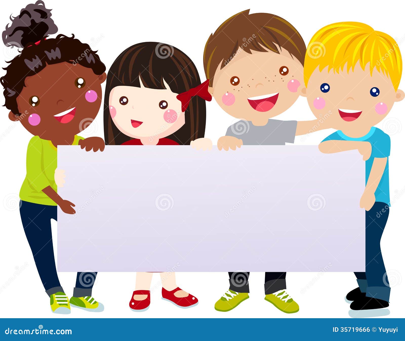 Group of kids and banner stock vector. Illustration of funny - 35719666 Group of kids and banner stock vector. Illustration of funny - 35719666