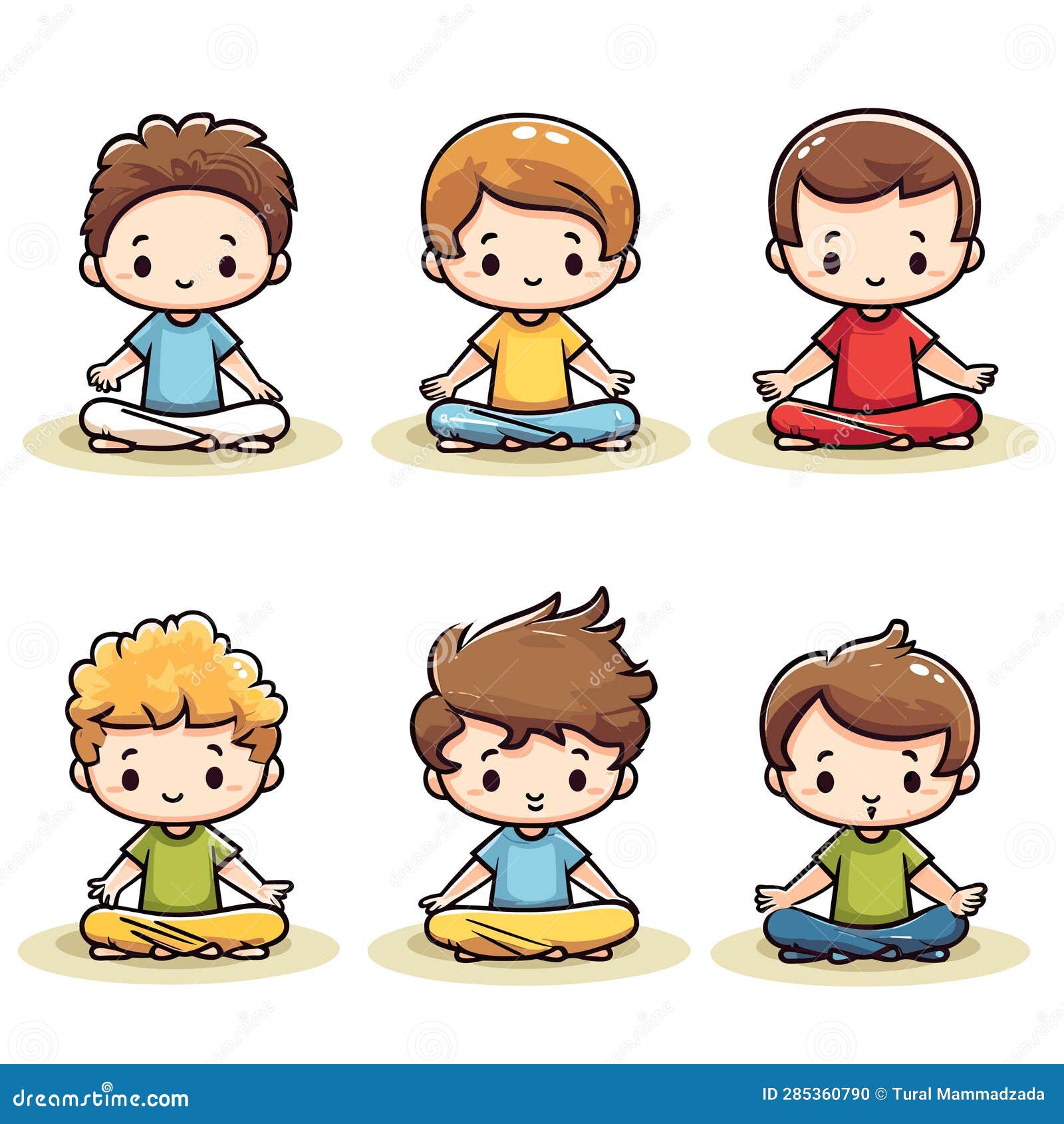 Kids yoga poses child doing Royalty Free Vector Image