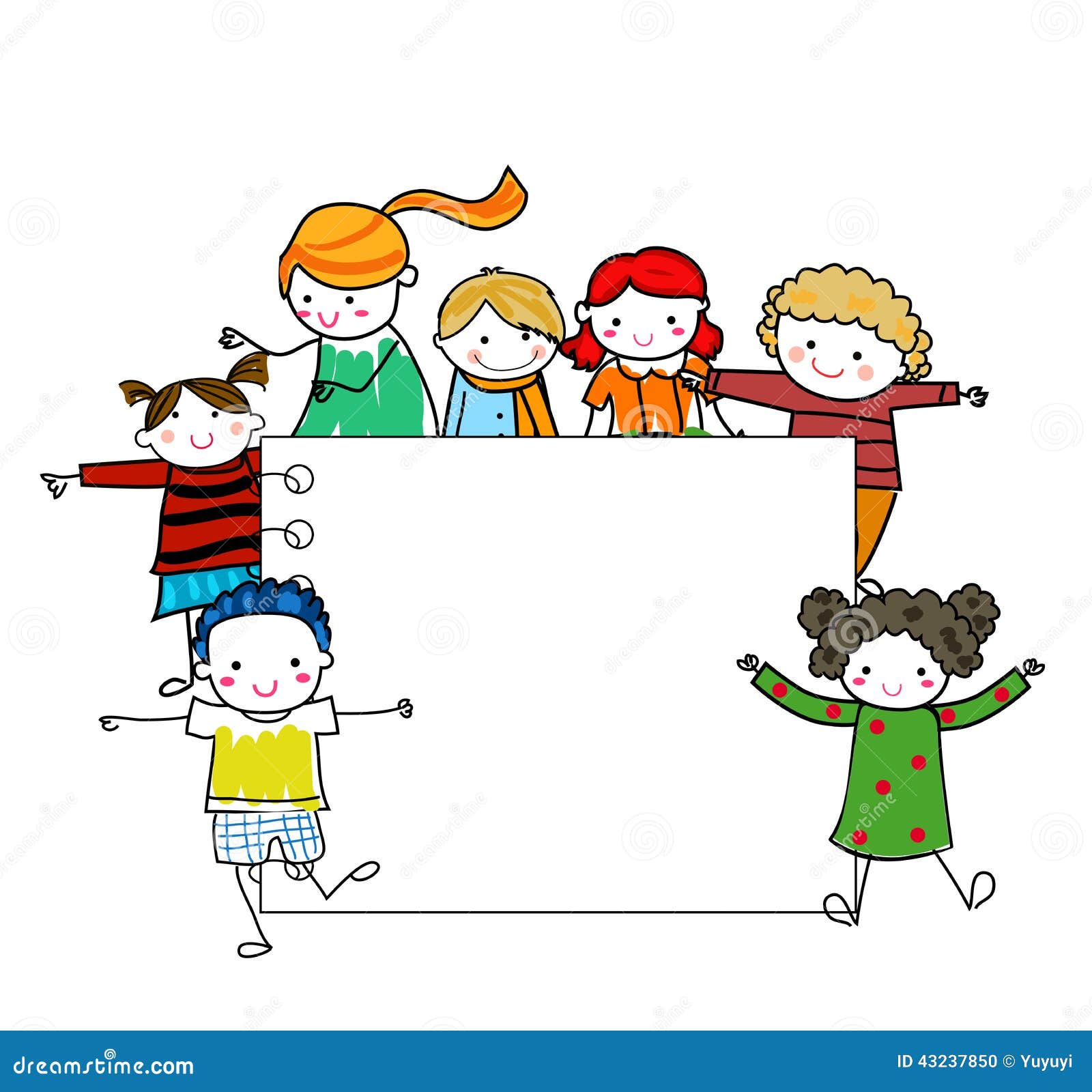 group kids frame illustration cute 43237850