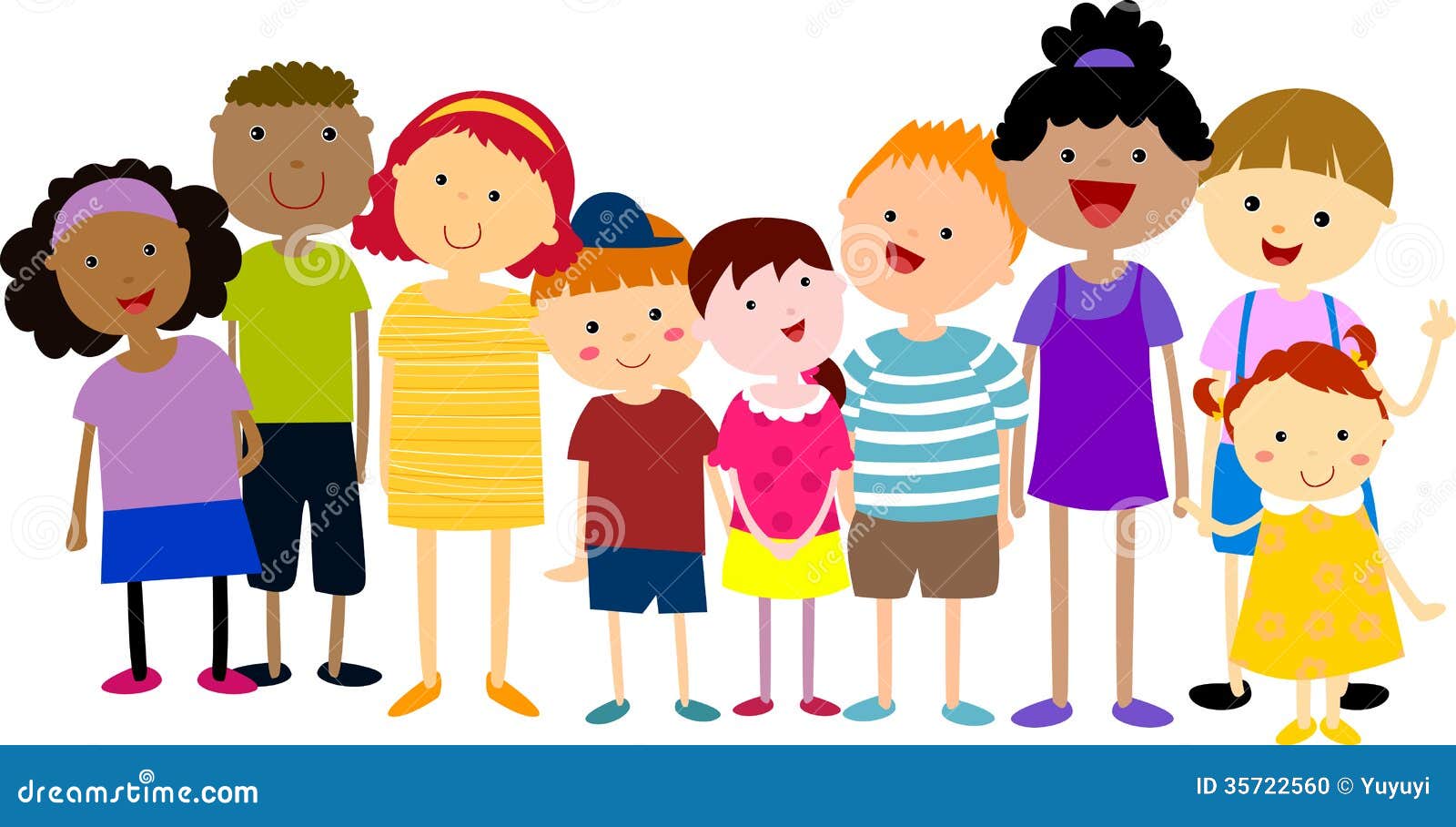Group Of Kids Having Fun And Frame Cartoon Vector | CartoonDealer.com