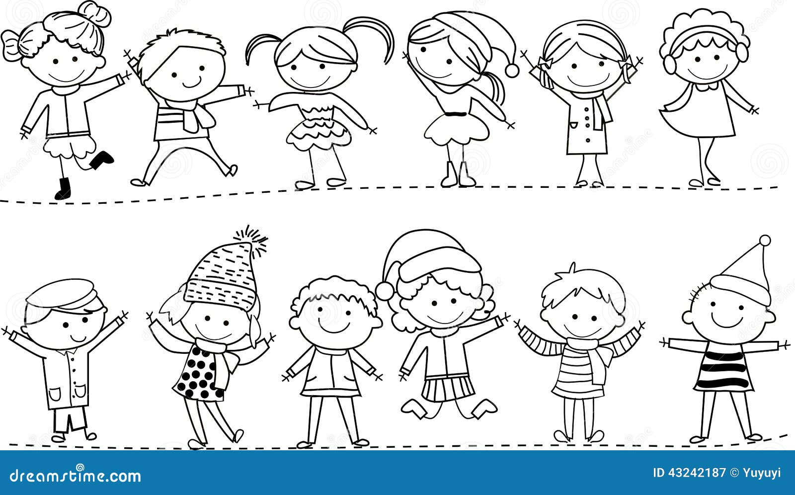 Group Of Sketch Kids Royalty Free SVG, Cliparts, Vectors, and Stock  Illustration. Image 52344419.