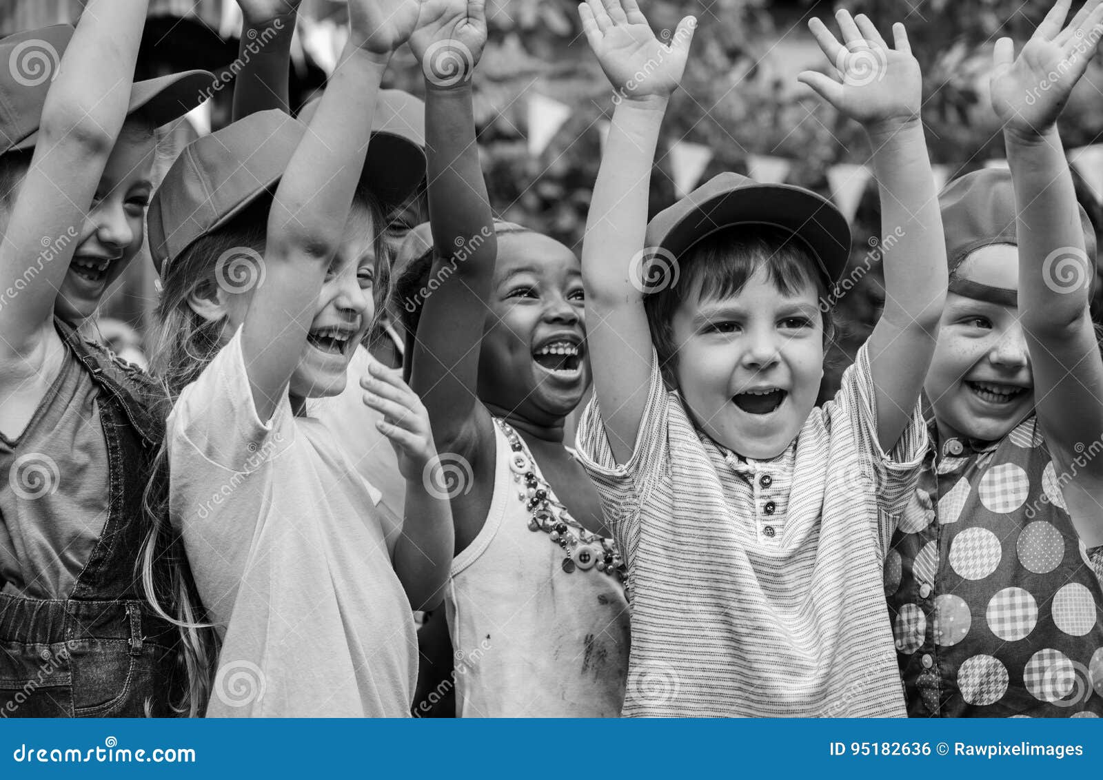 group of kids school field trips learning outdoors active smilin