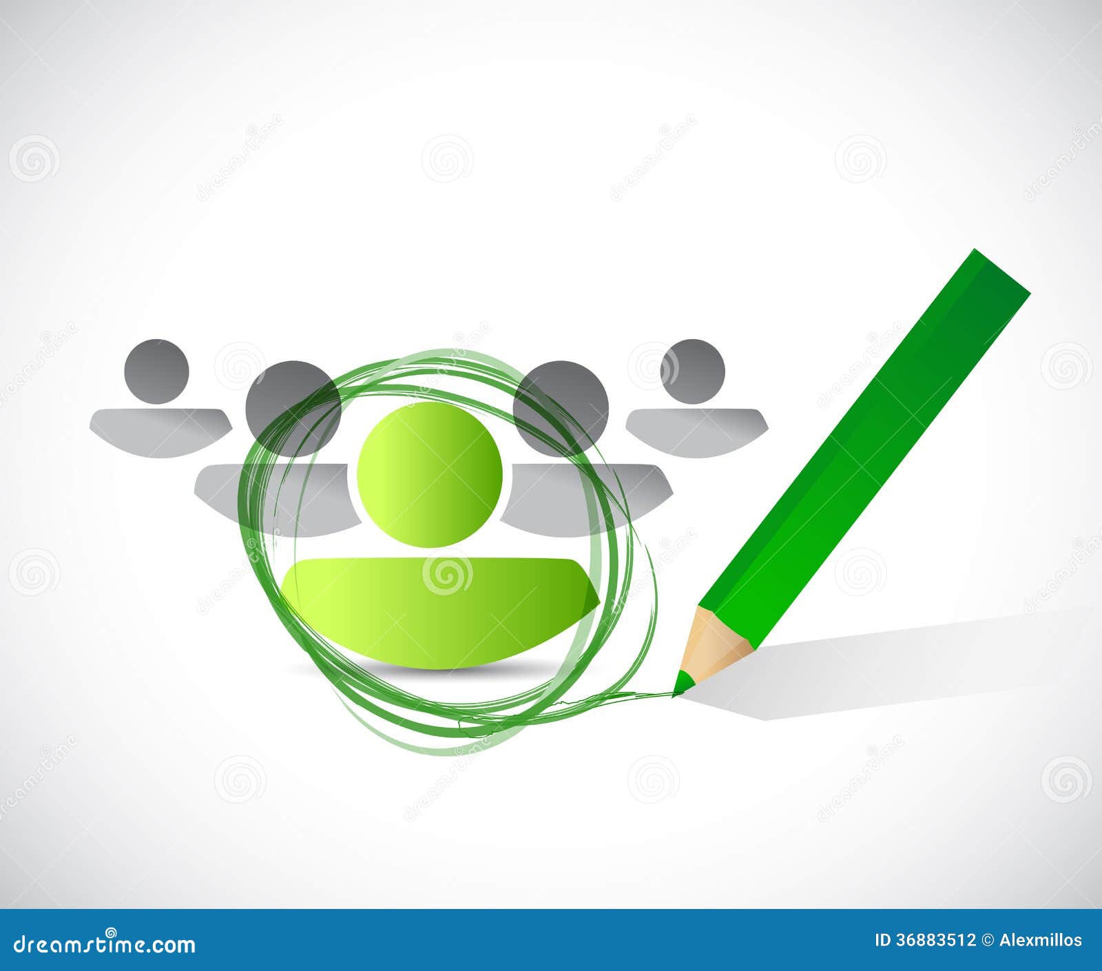 Group Leader Selection Process. Illustration Stock Illustration