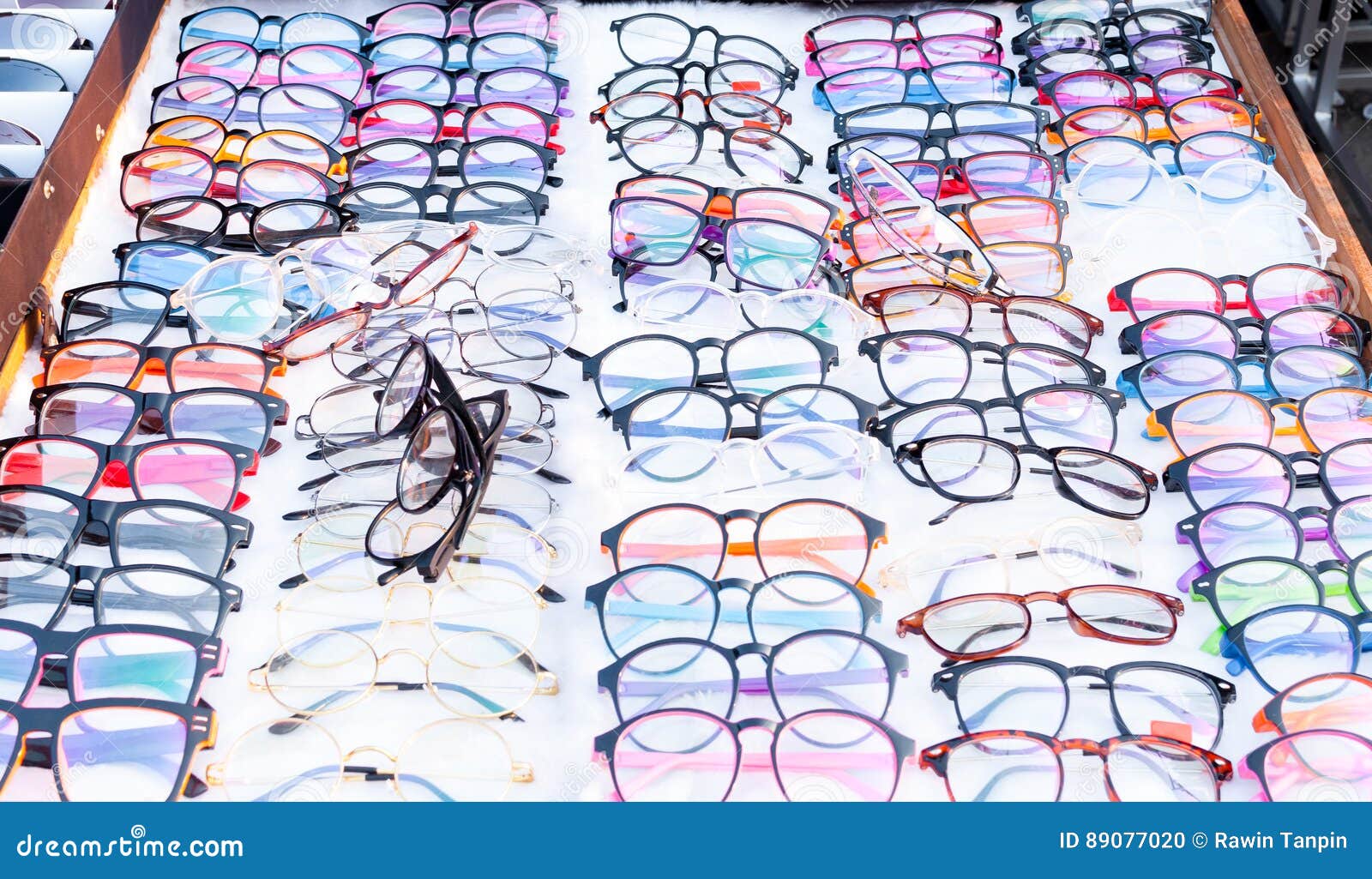 Group of Many Colourful Glasses in Rows Stock Photo Image of