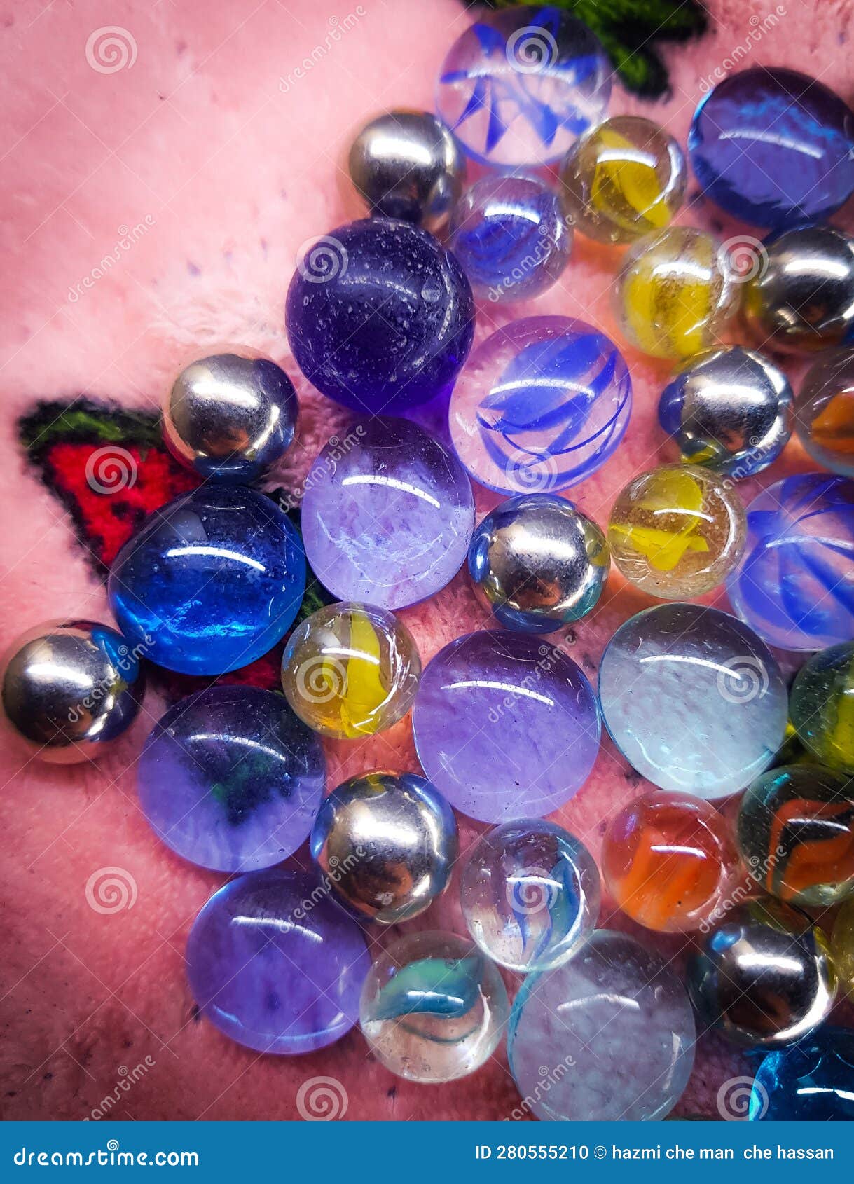 Group of Marbles and Iron Steel Stock Photo Image of group, steel