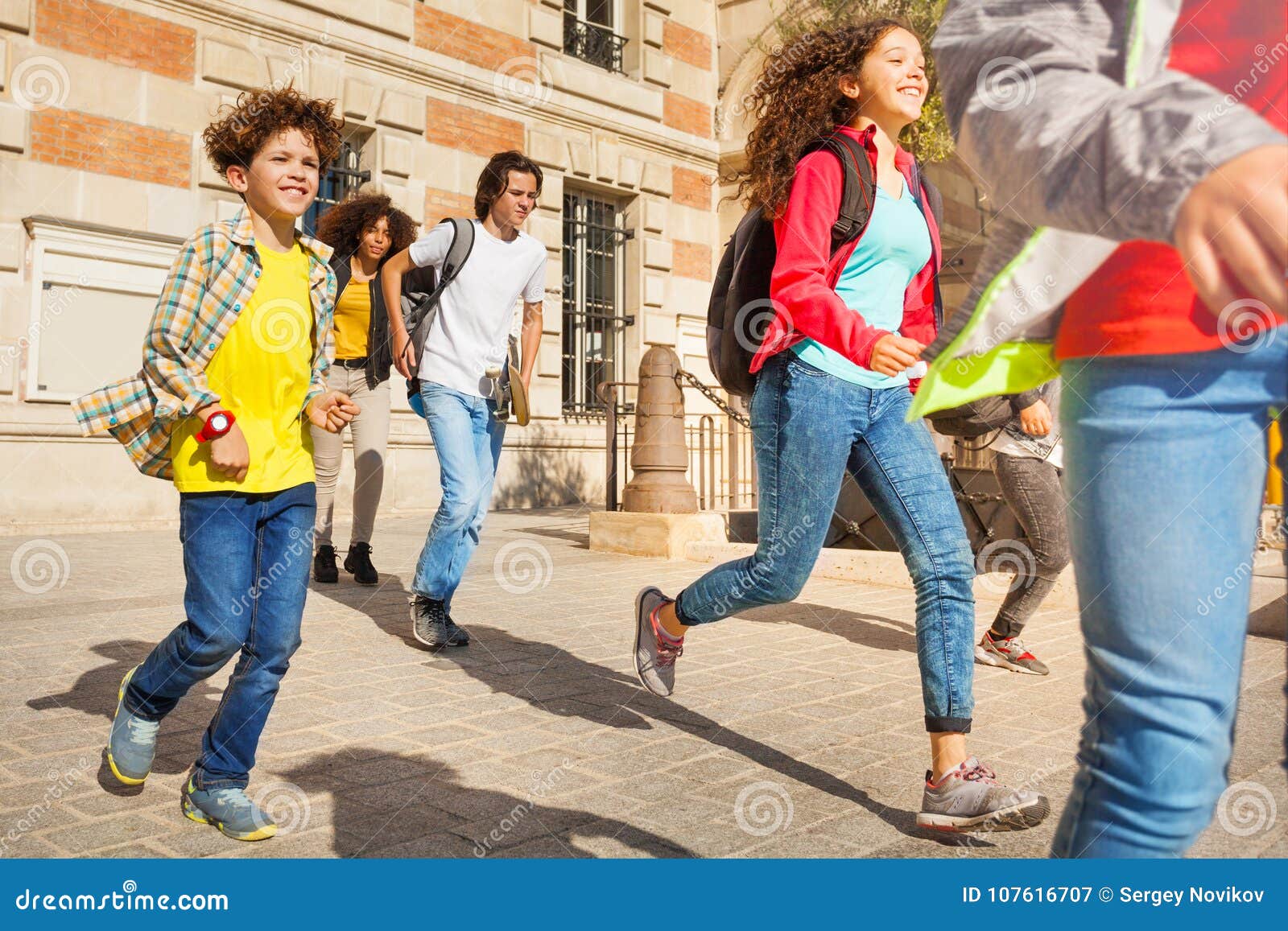 Ebony Teen Running Train