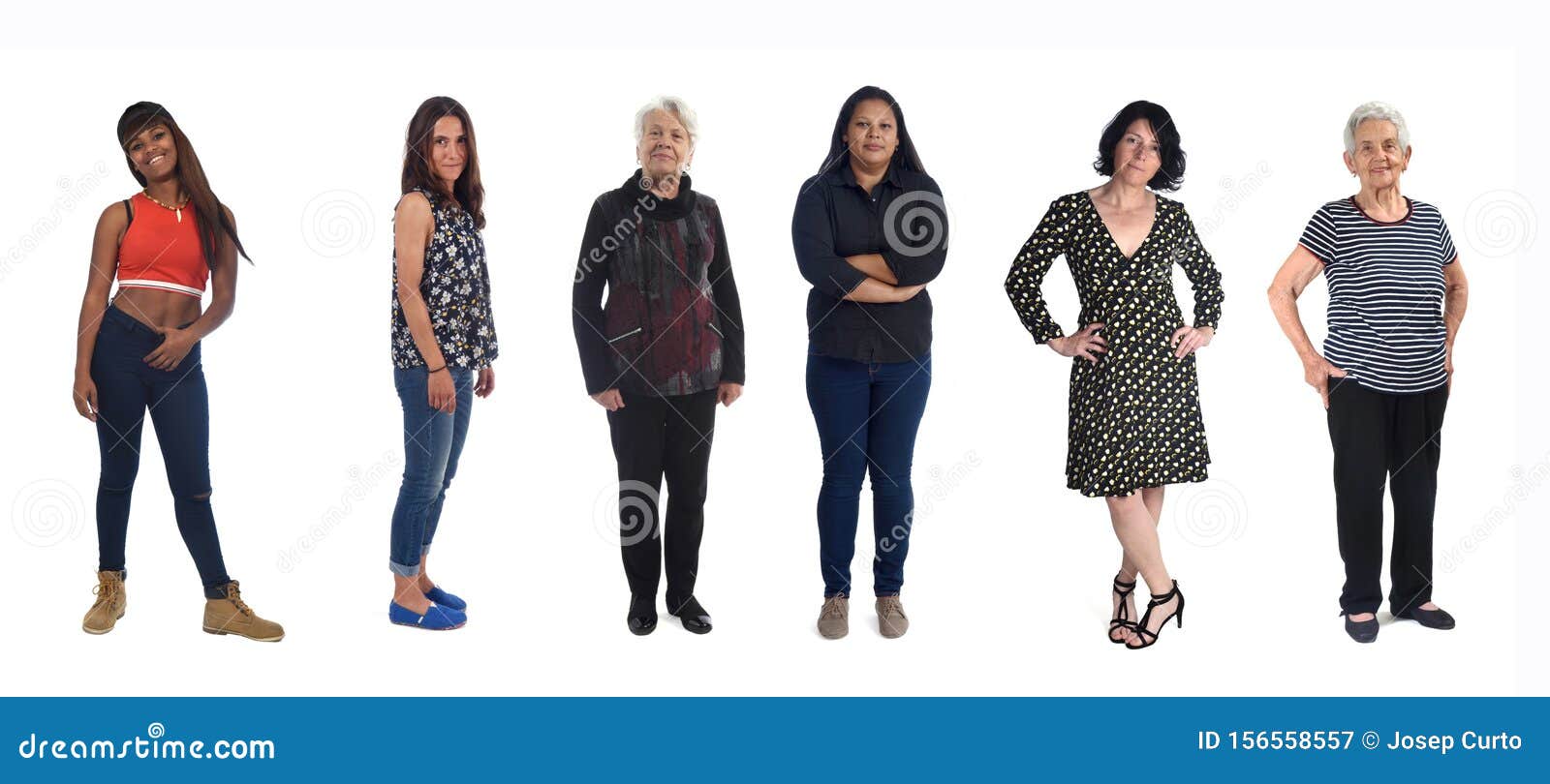 Group of Mixed Woman on White Stock Image Image of happiness, middle