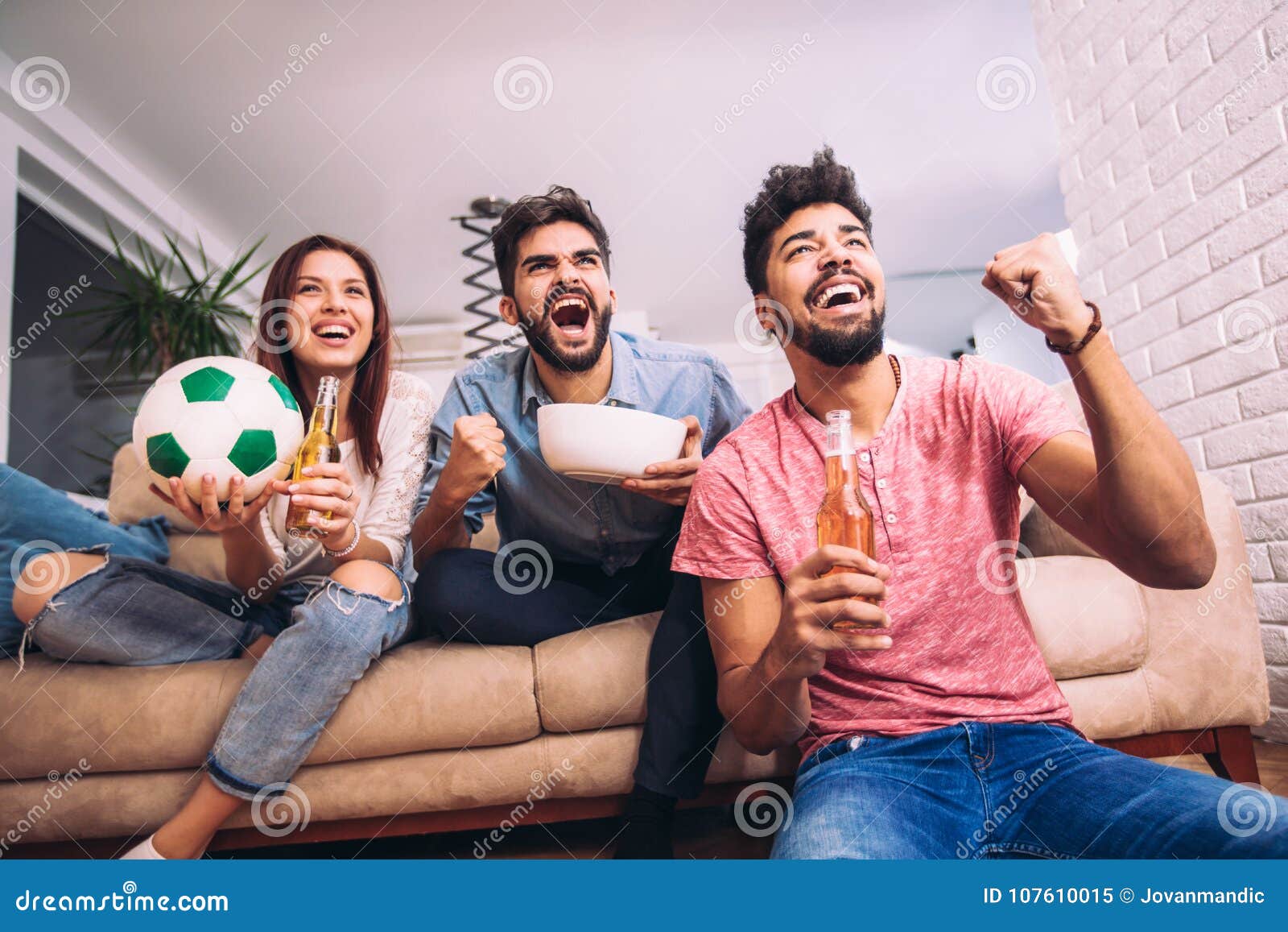 Group Football Fans Cheering Stock Image Image of match, people