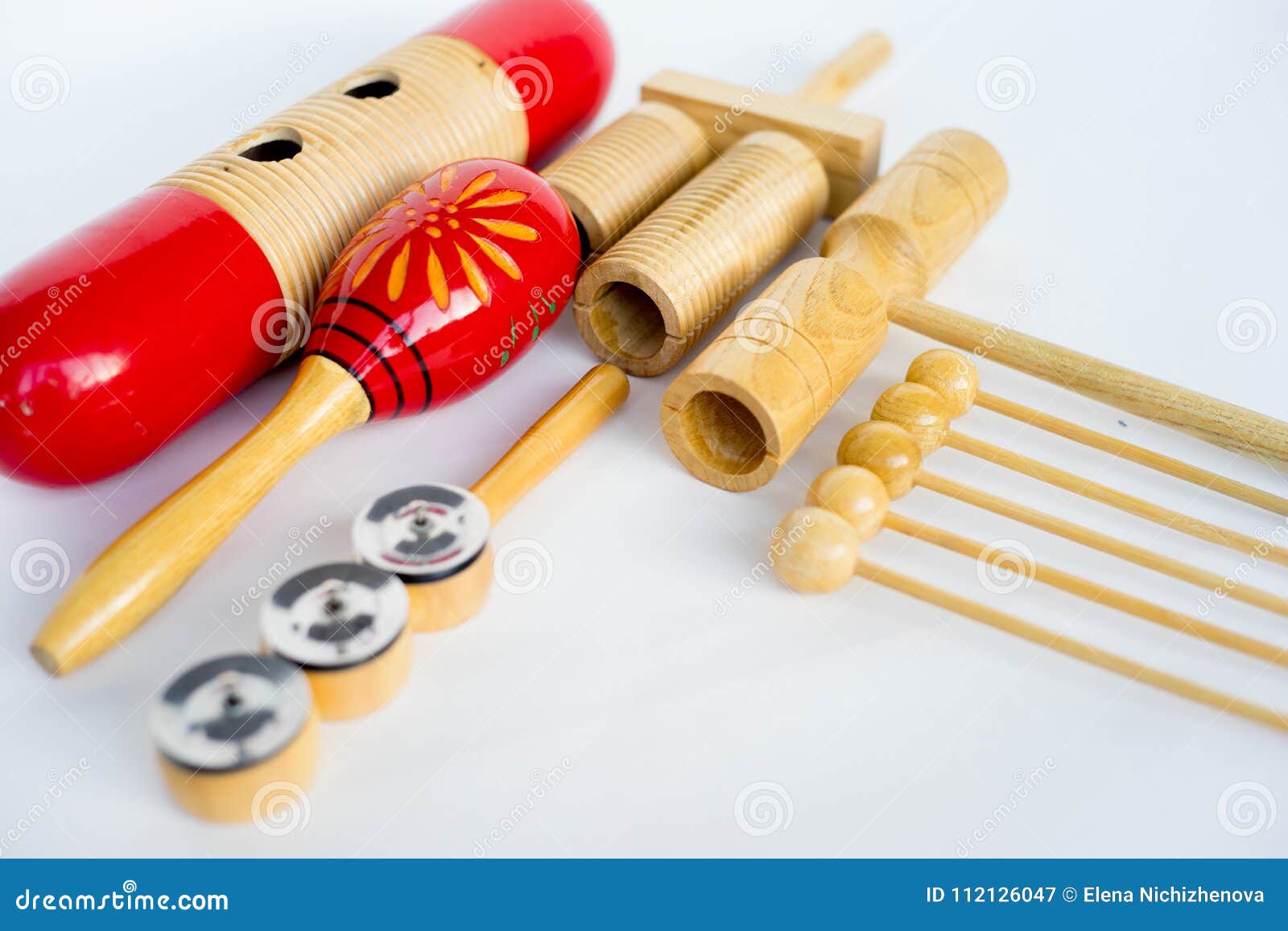 A Group of Musical Instruments Stock Image Image of brown