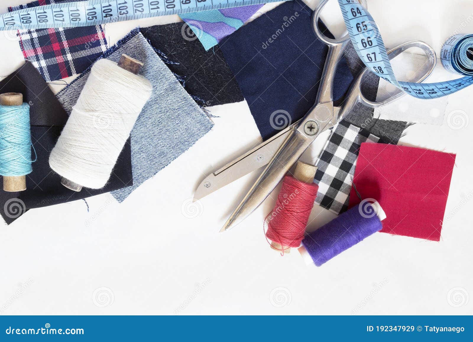 Group of needlework items stock image. Image of crafts 192347929