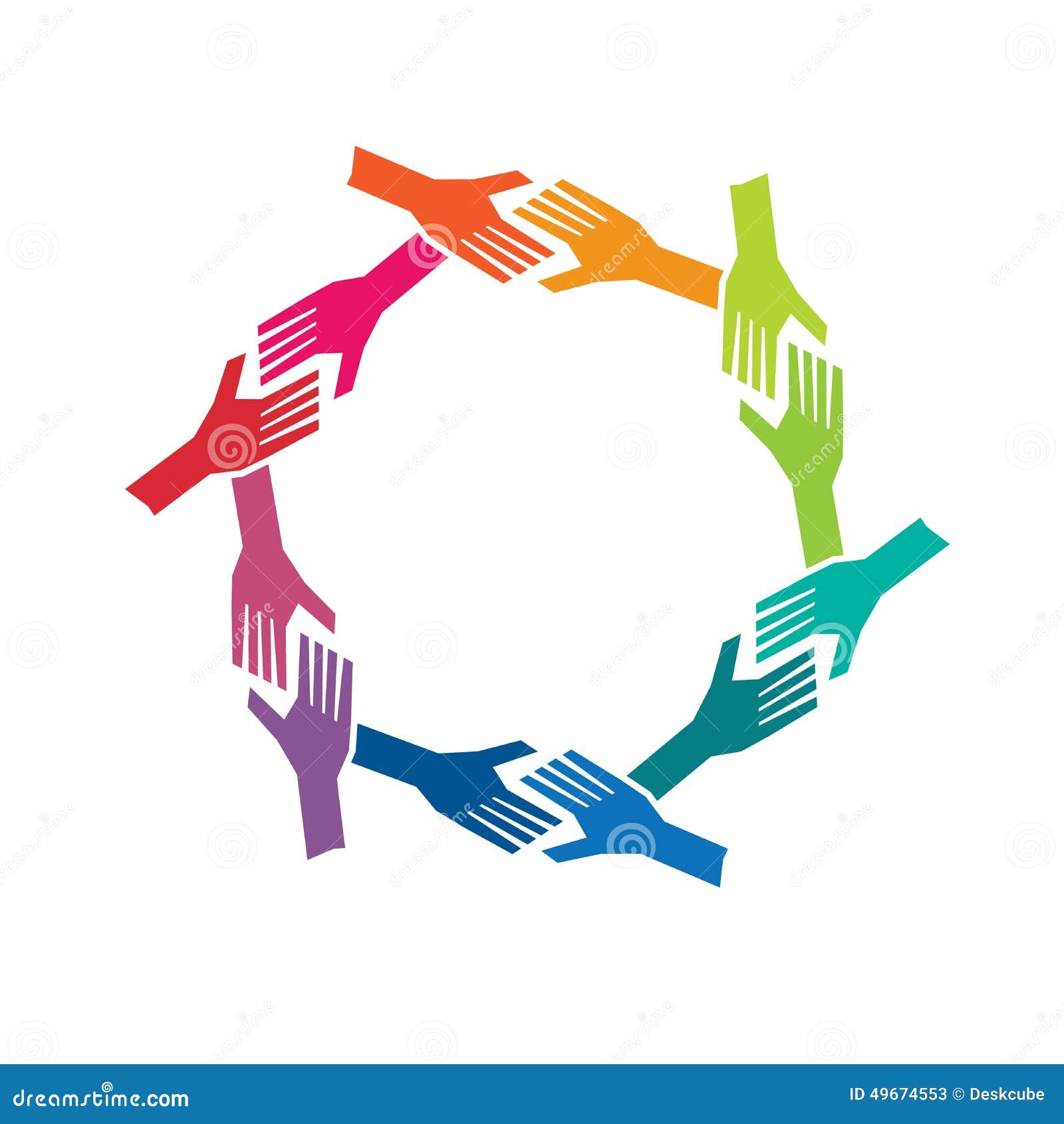 People Hands In Circle Logo Stock Vector - Image: 49674553