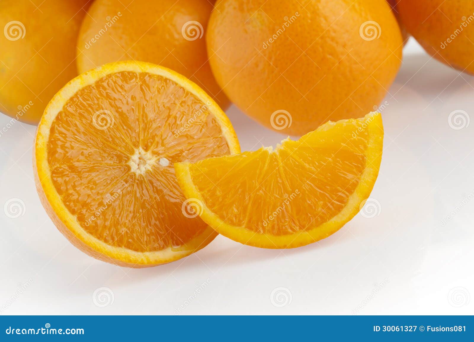 Orange Group with a Slice and Wedge Stock Image Image of healthy