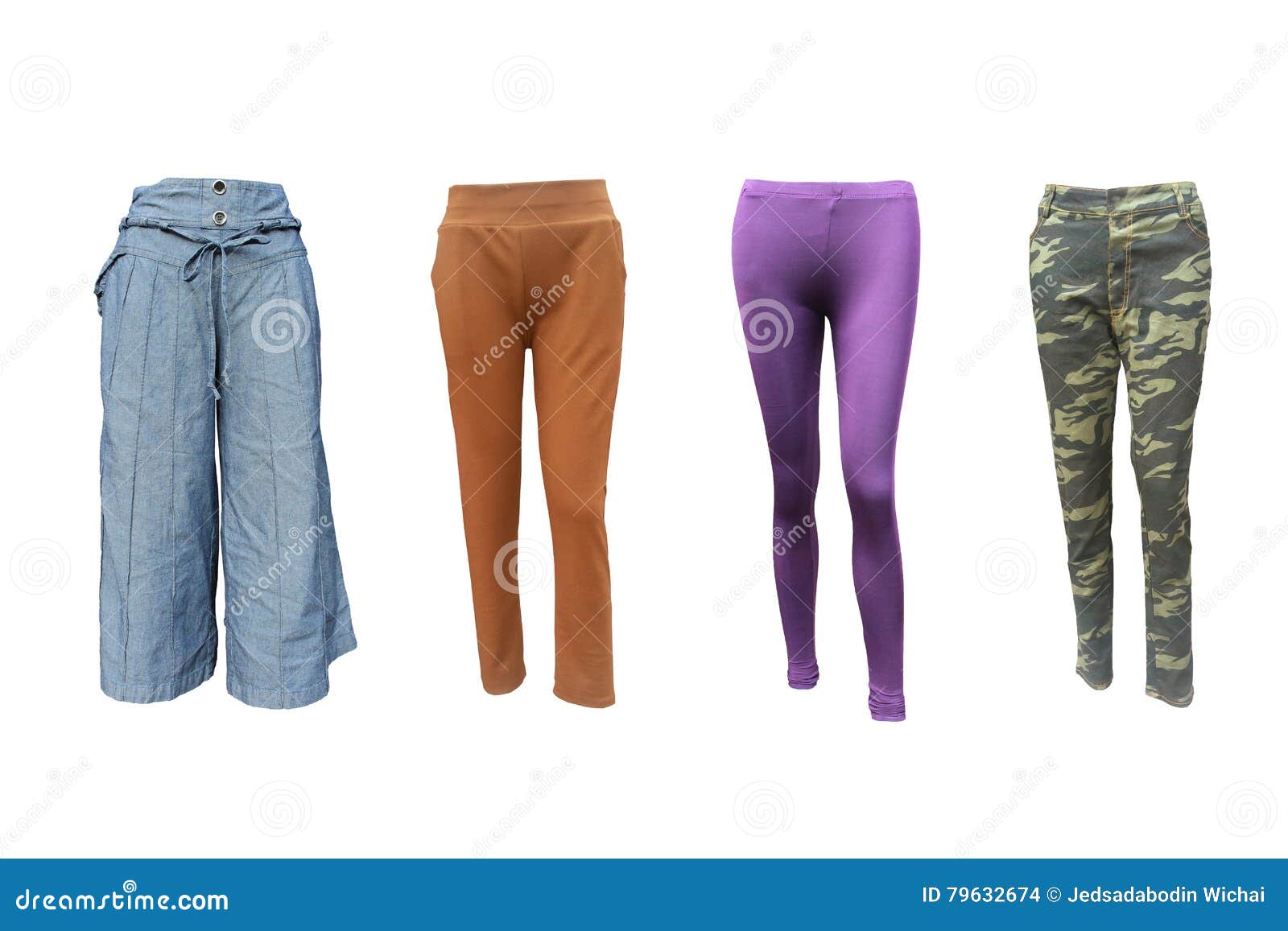 Group Pantaloons on Isolated Stock Photo Image of cotton, beauty