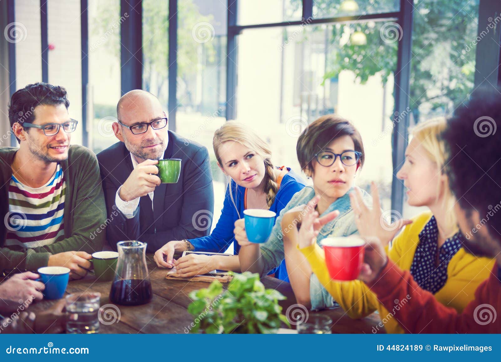 Group of People on Coffee Break Stock Image Image of break