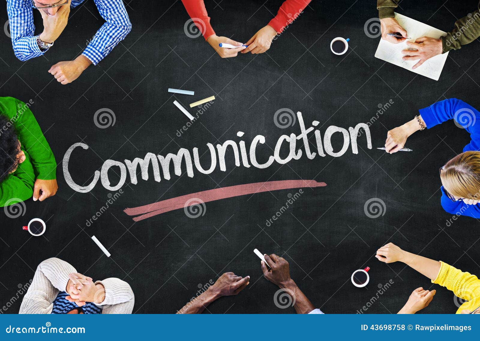 group of people with communication 