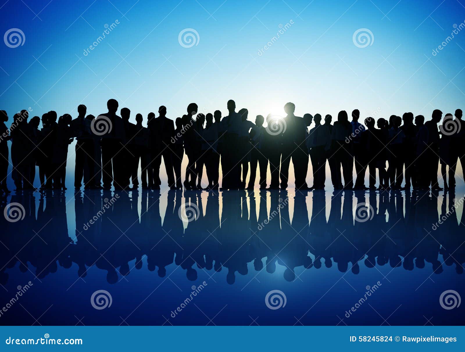 group people corporate business standing silhouette concept