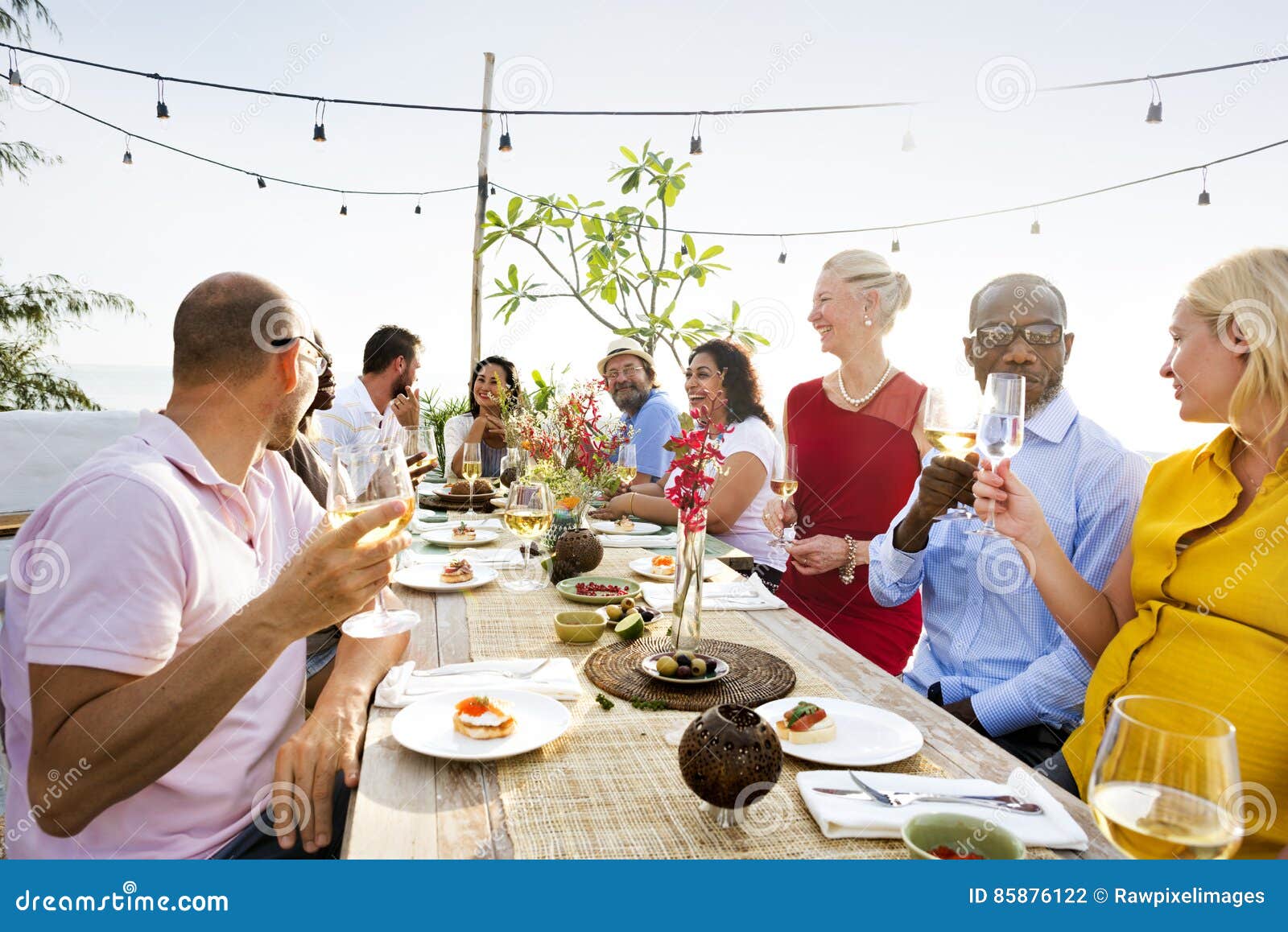 Group of People Dining Concept Stock Photo Image of leisure, outdoors