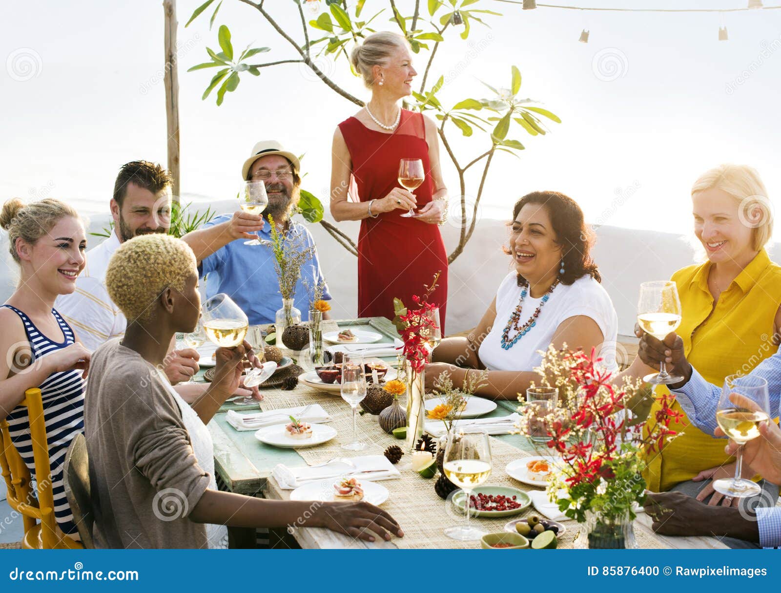 Group of People Dining Concept Stock Photo Image of interaction