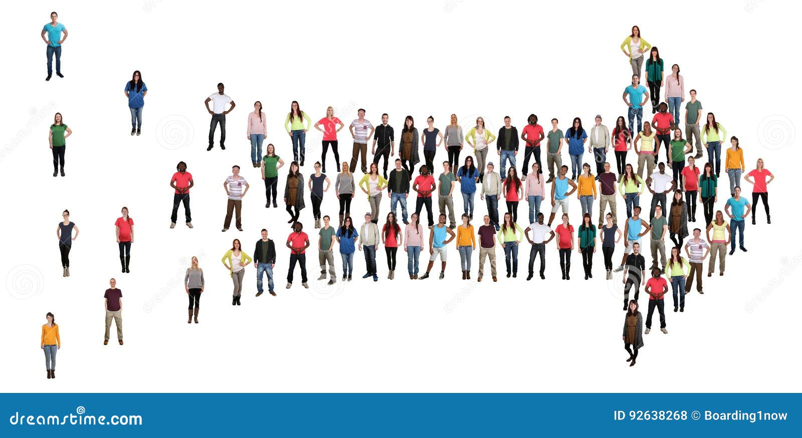 Group of People Direction Arrow Success Marketing Team Teamwork Stock