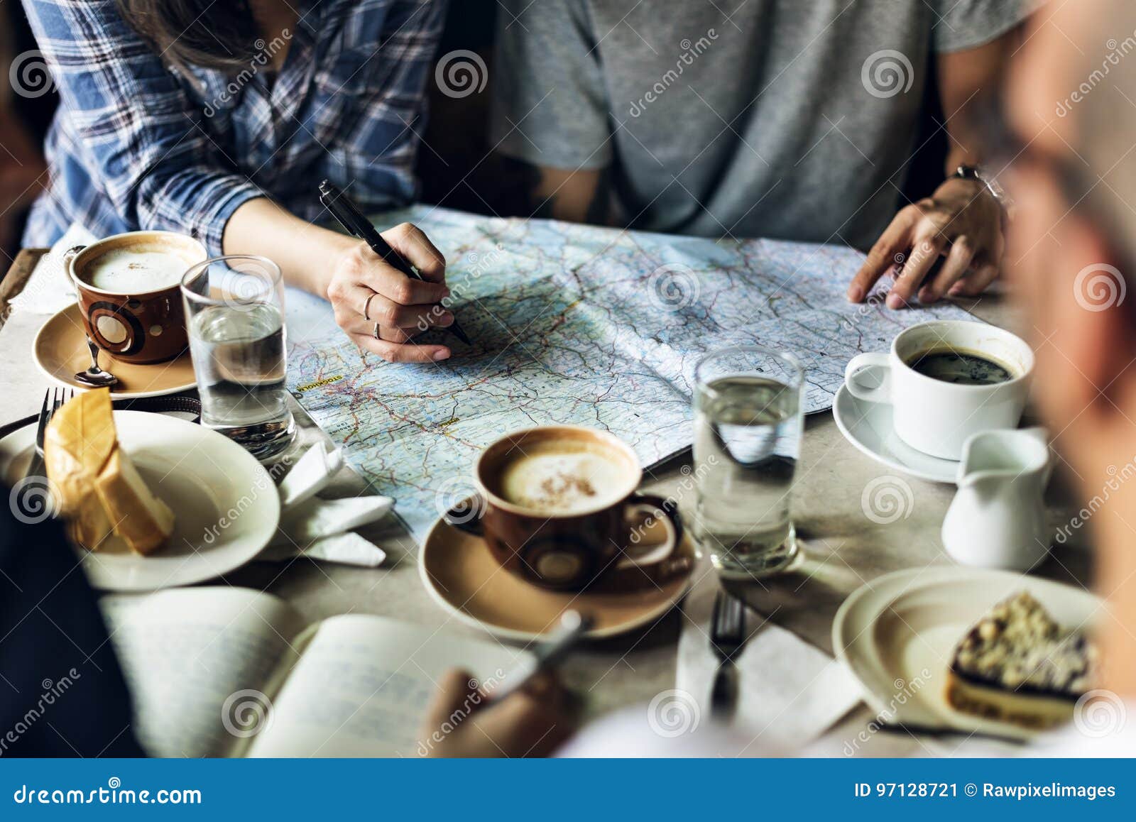 Group of People Drinking Coffee at Coffee Shop Stock Image Image of