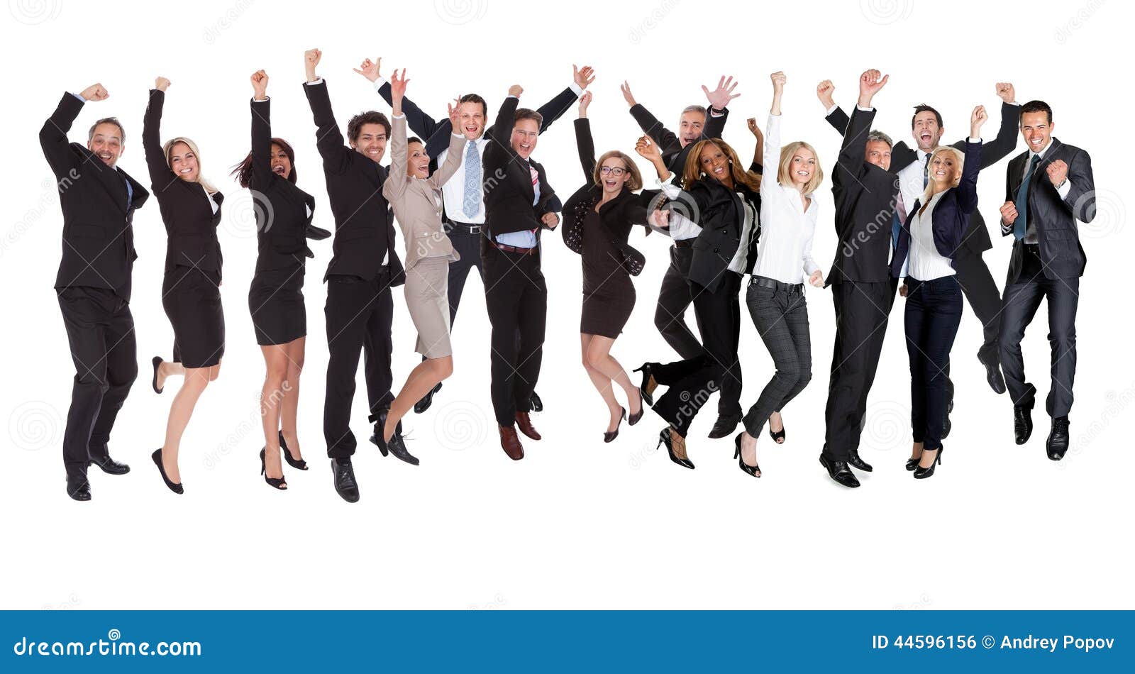 group of people excited business people