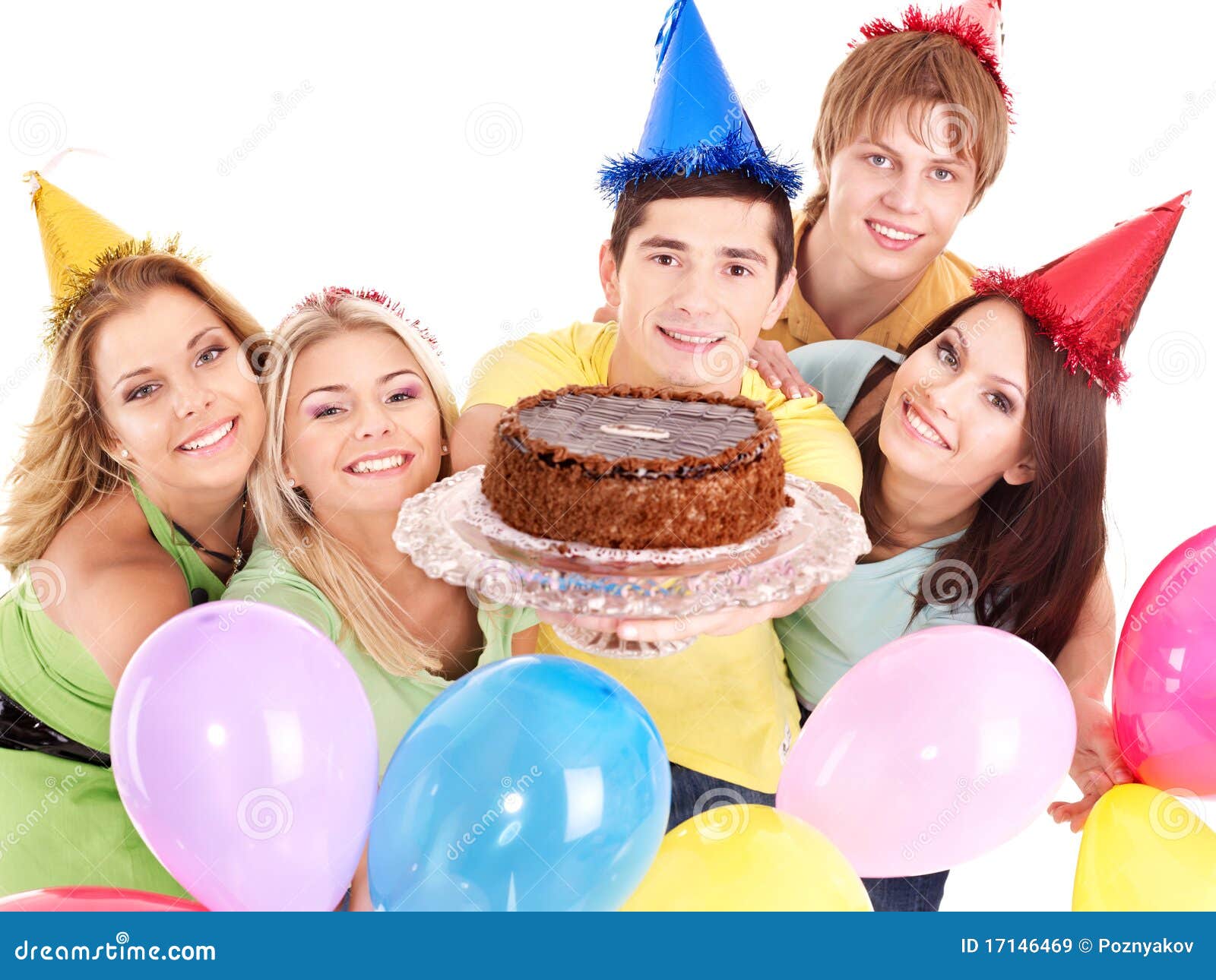Group people giving cake. stock image. Image of adult 17146469