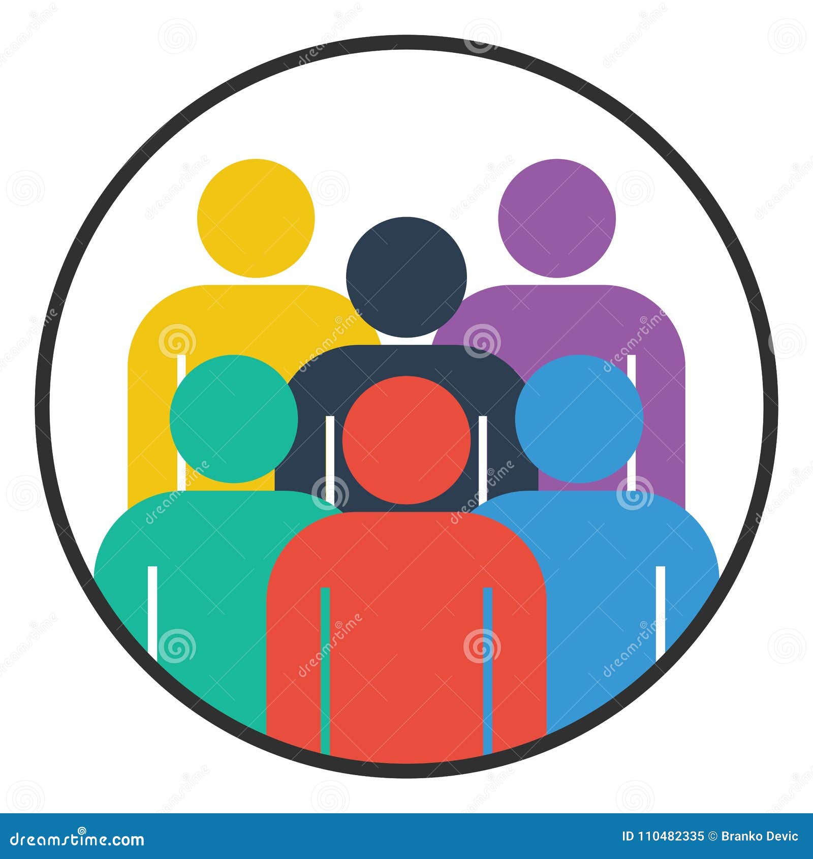  Group  People Icon  Teamwork Vector Illustration Stock 